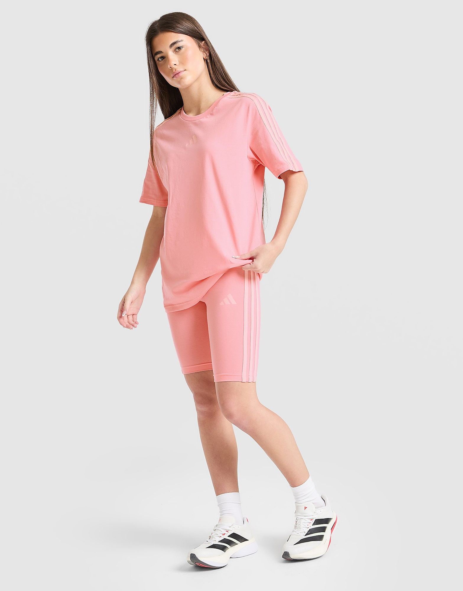 Girls' Badge of Sport Oversized Shorts Junior, Rosa - unisex - Size: 14-15Y