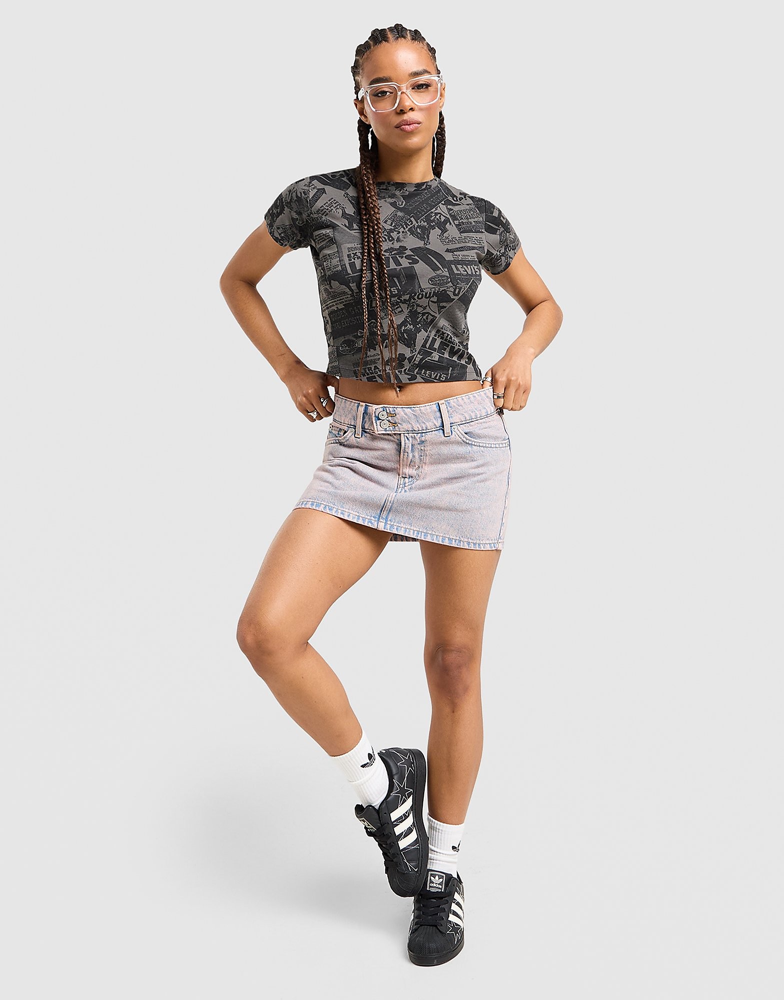 LEVI'S Superlow Skirt - Damen, Blau - female - Size: 30