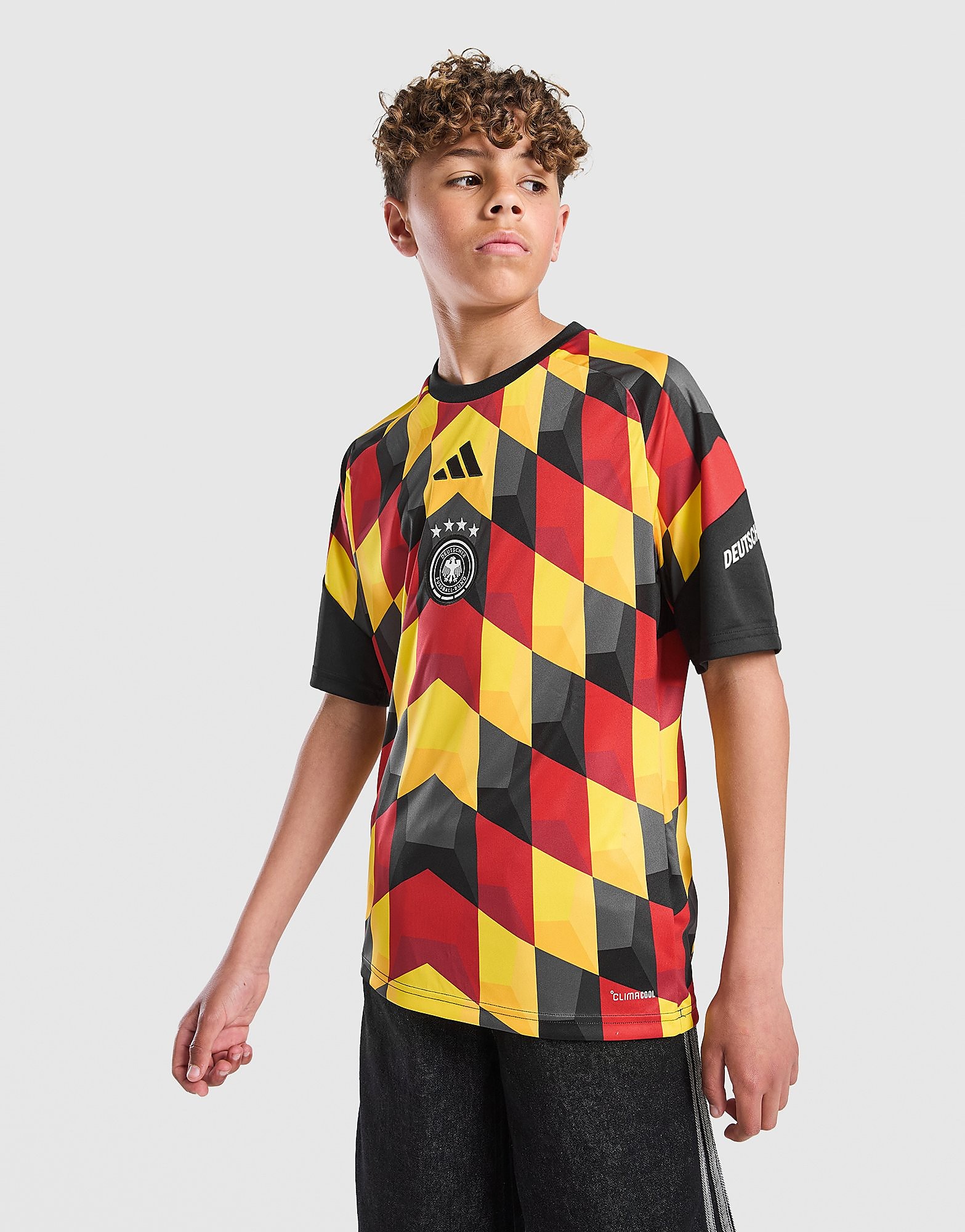 Germany 2026 Pre Match Shirt Junior, Schwarz - unisex - Size: 15-16Y