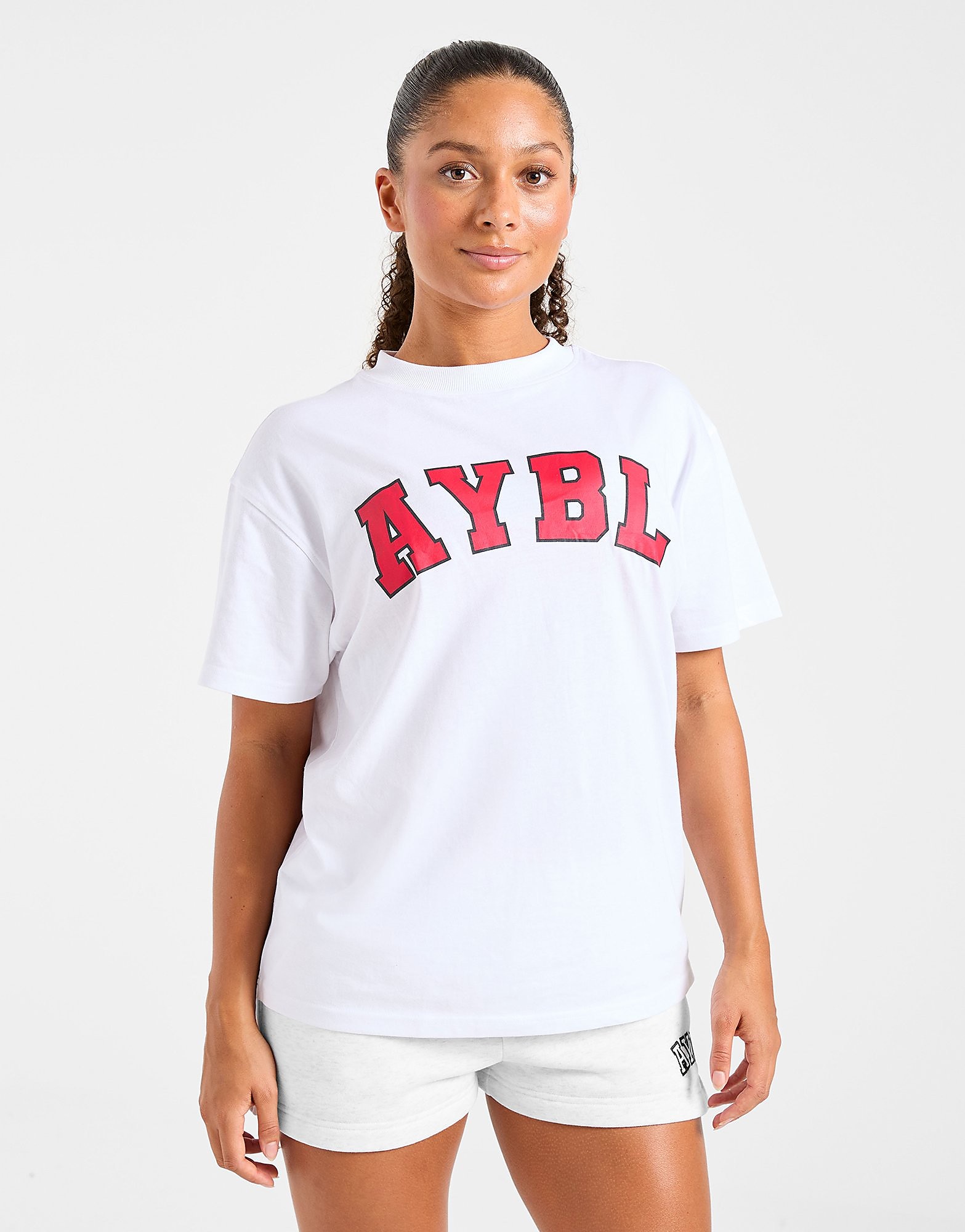 Varsity T-Shirt - Damen, Weiss - female - Size: S