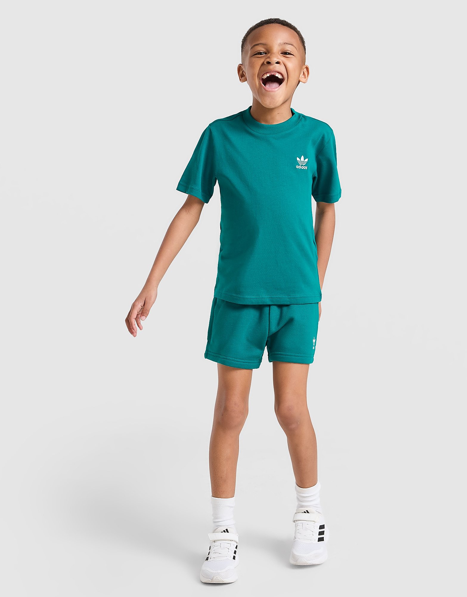 adidas Originals Ensemble T-shirt/Short Trefoil Essentials Enfant - Bleu, Bleu