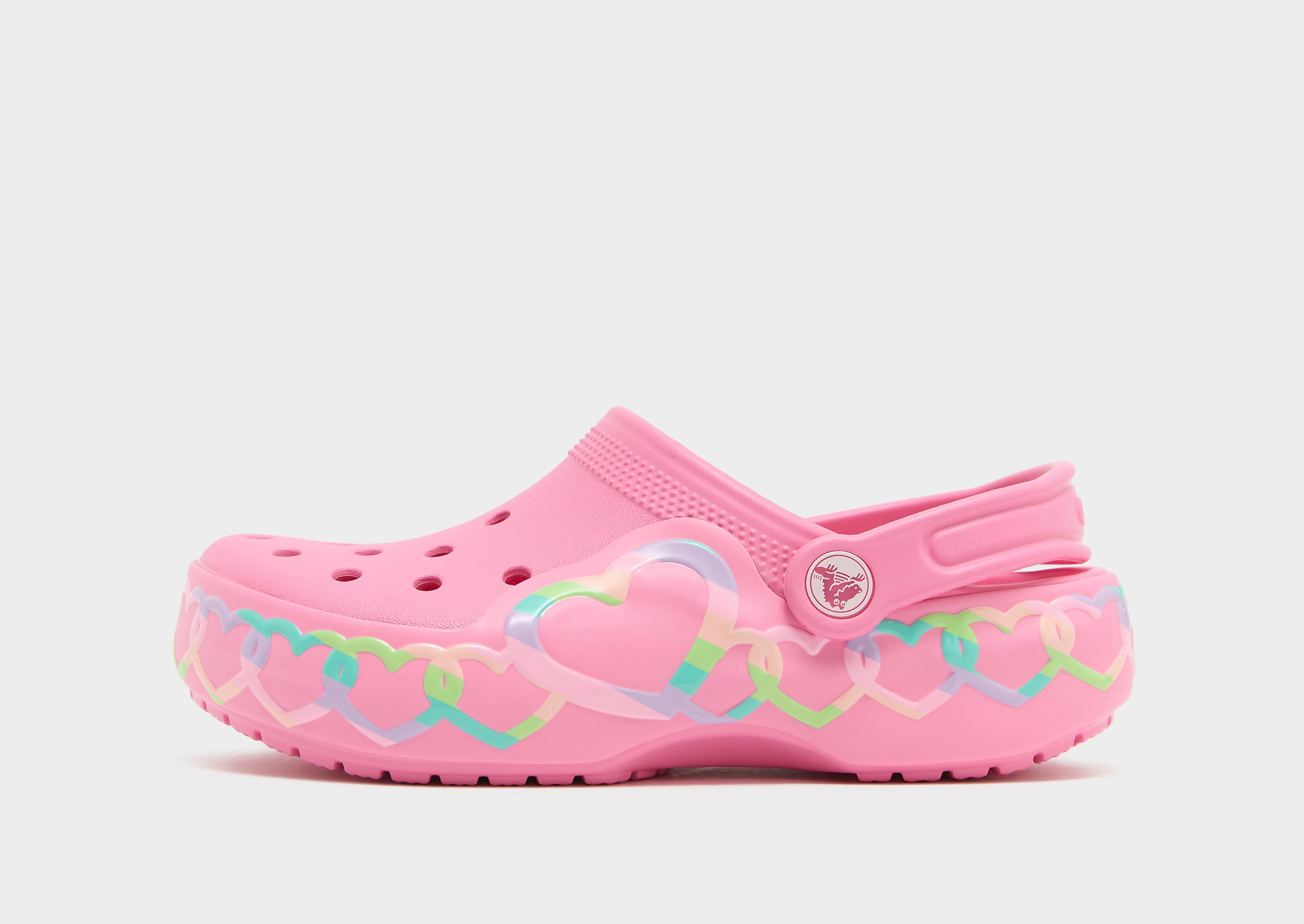 Classic Clog Heart Lights Children, Rosa - unisex - Size: 29-30