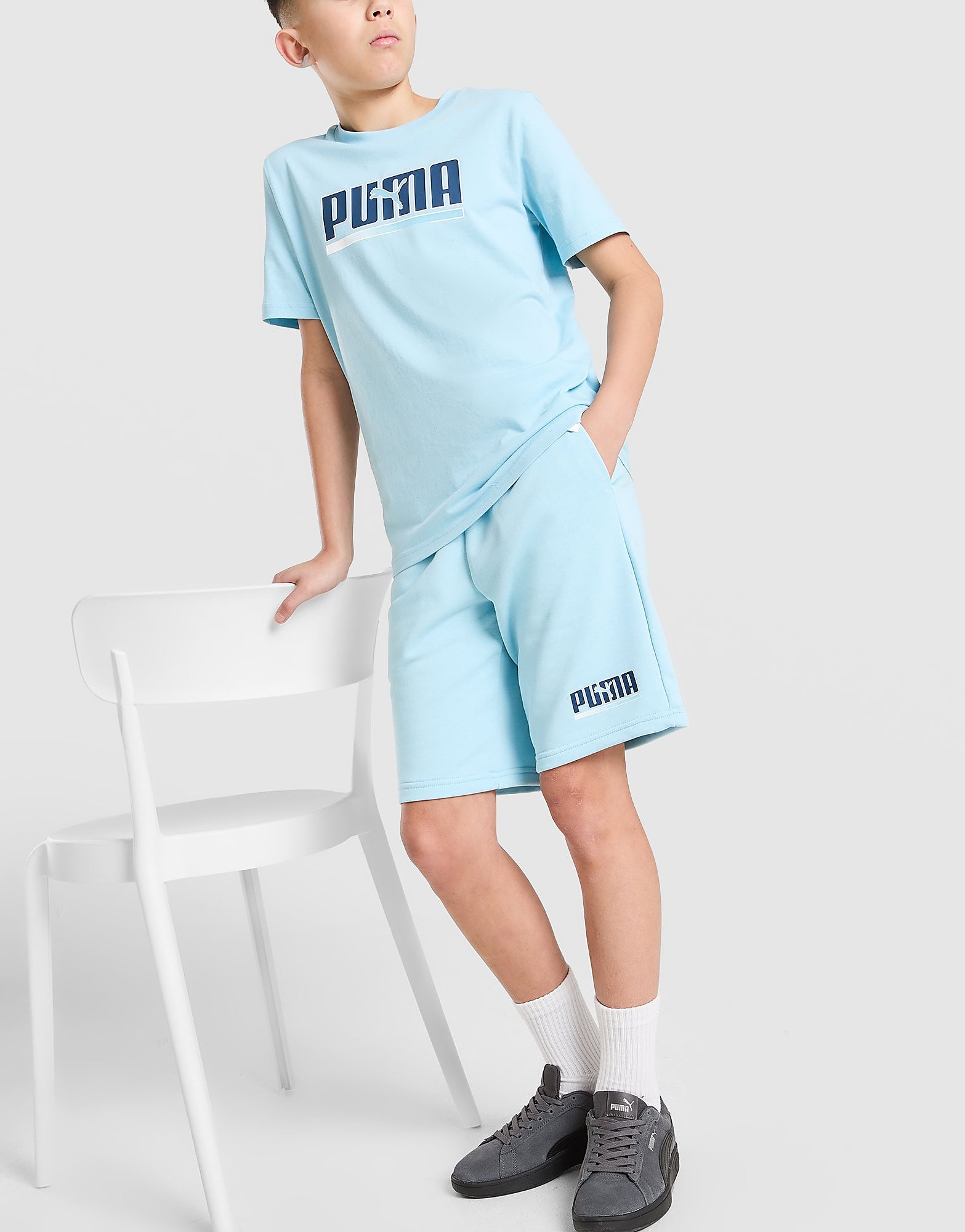 PUMA Core Shorts Kinder, Blau