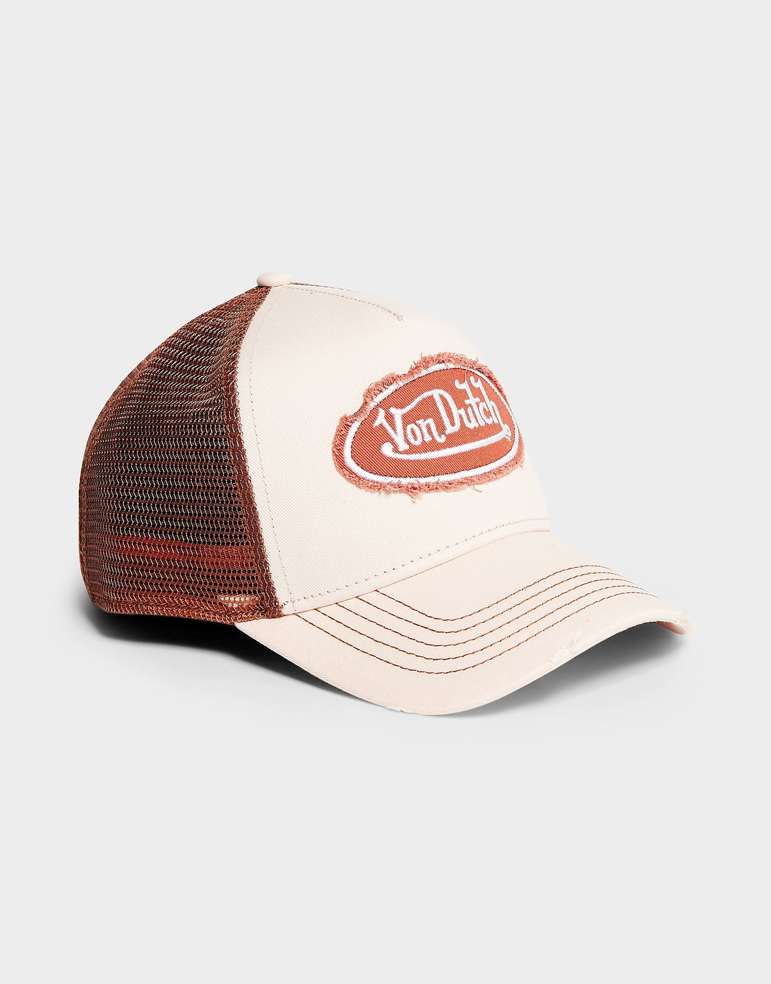 Von Dutch Kvinno Orange Distressed Trucker Cap,