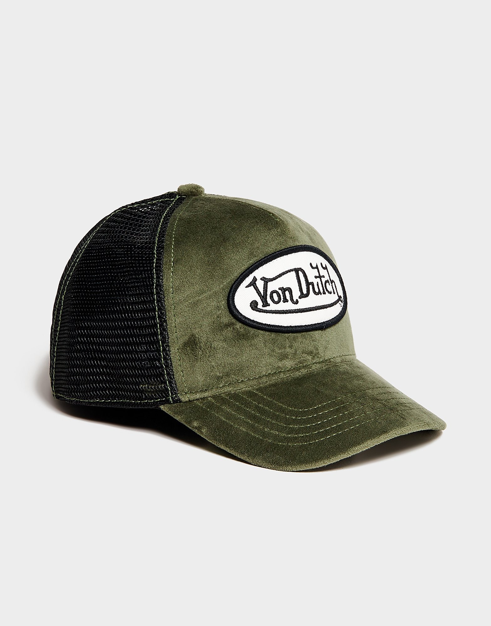 Velvet Trucker Cap - Damen, Grün - female - Size: One Size