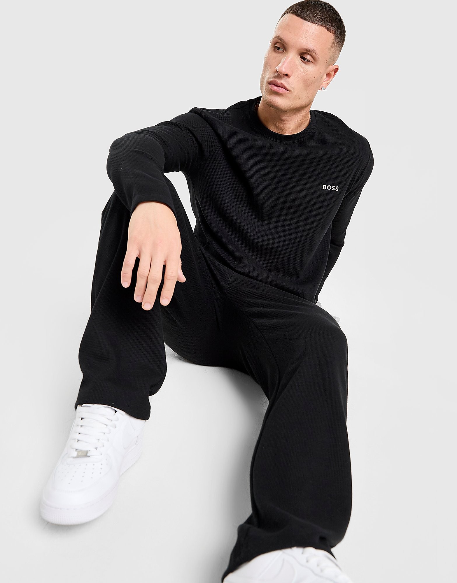BOSS Waffle Long Sleeve T Shirt - vue 2