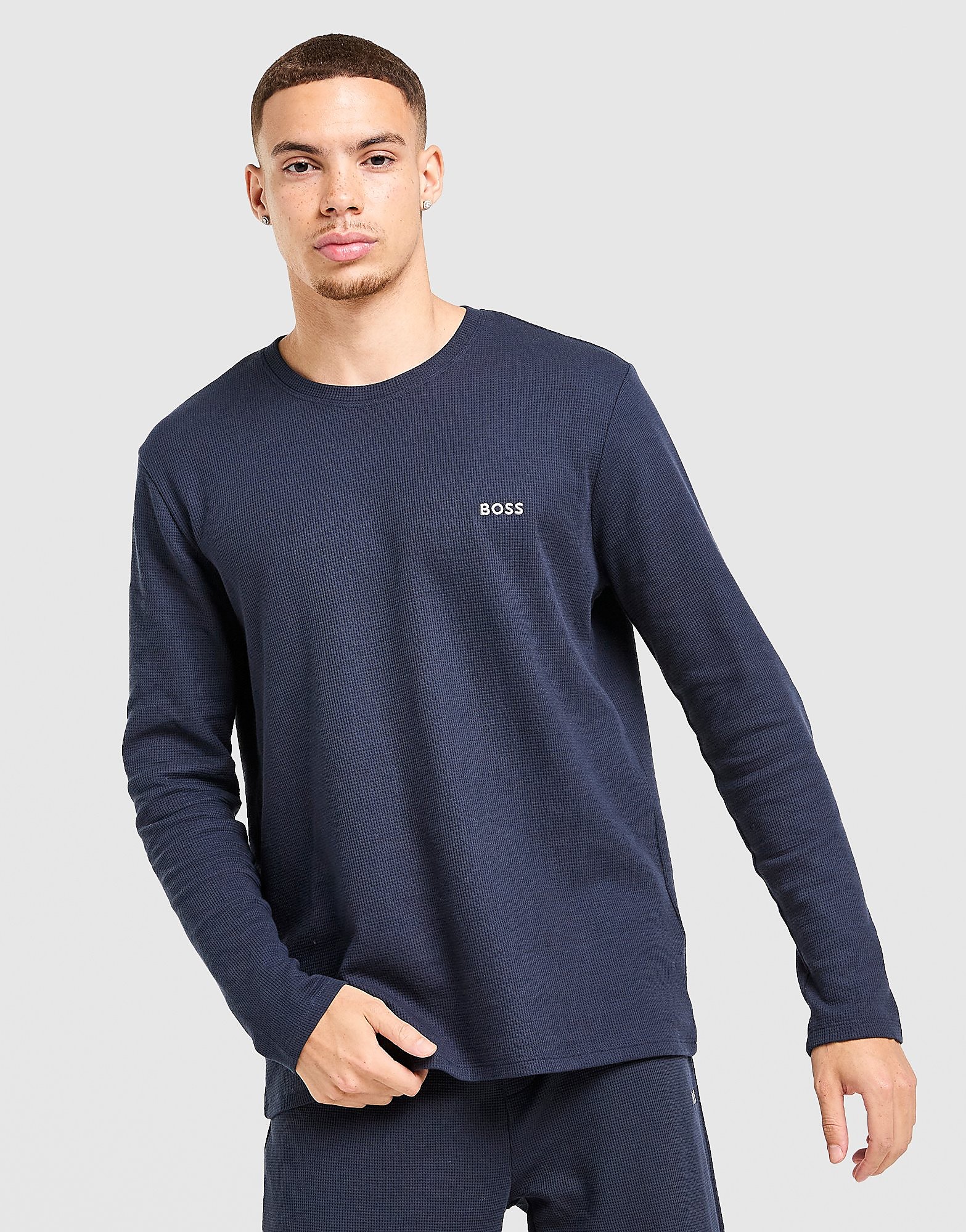 BOSS Waffle Long Sleeve T Shirt