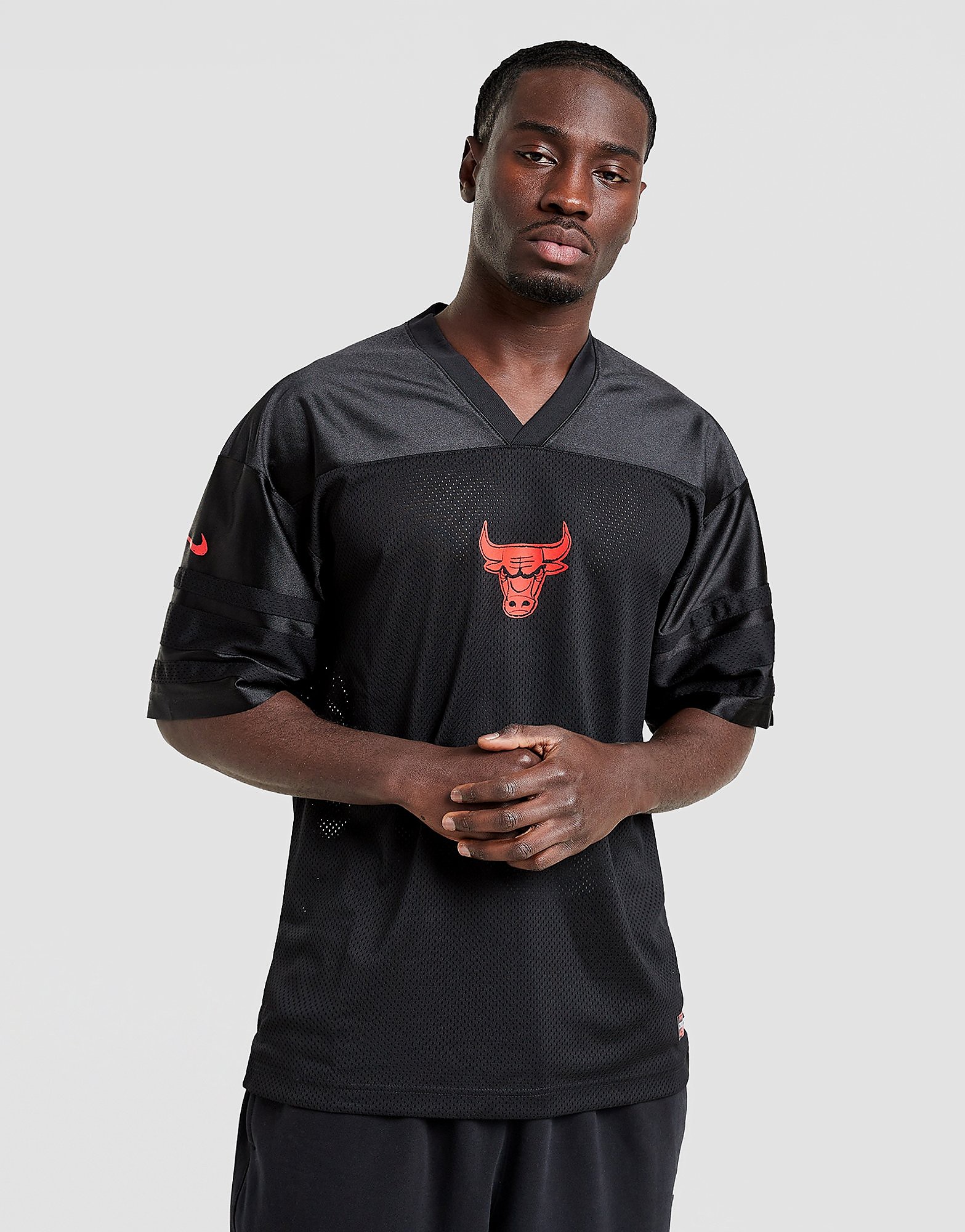 Mens Maglia Jersey NBA Chicago Bulls Courtside - Nero, nero nero Uomo taglia XXL