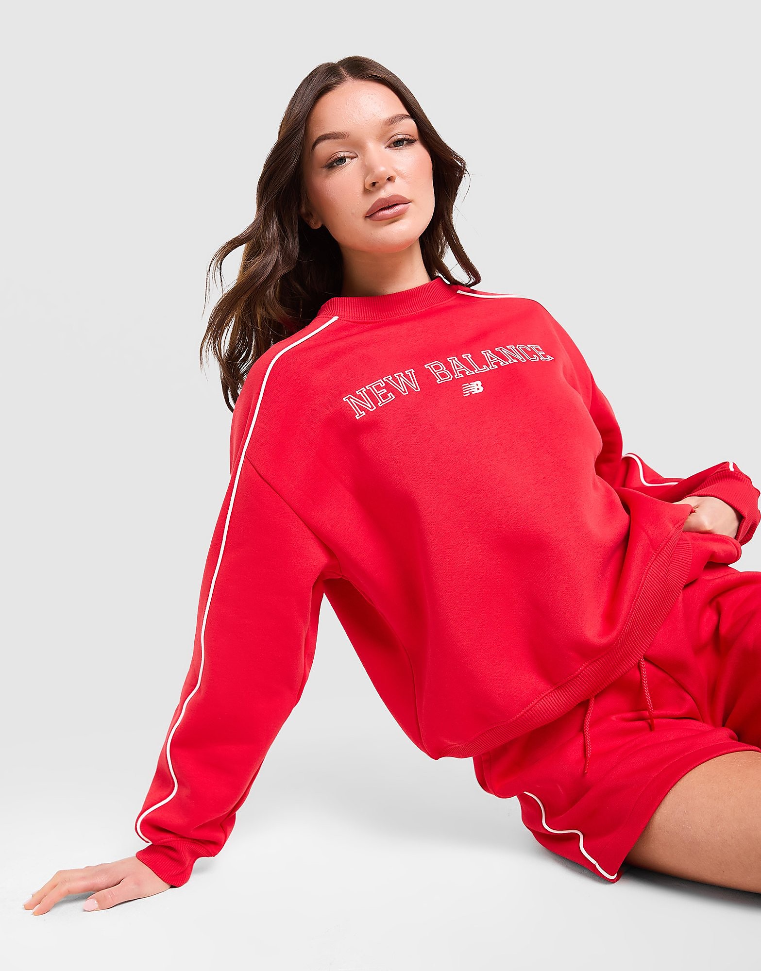 New Balance Sweatshirt Outline - Rouge, Rouge