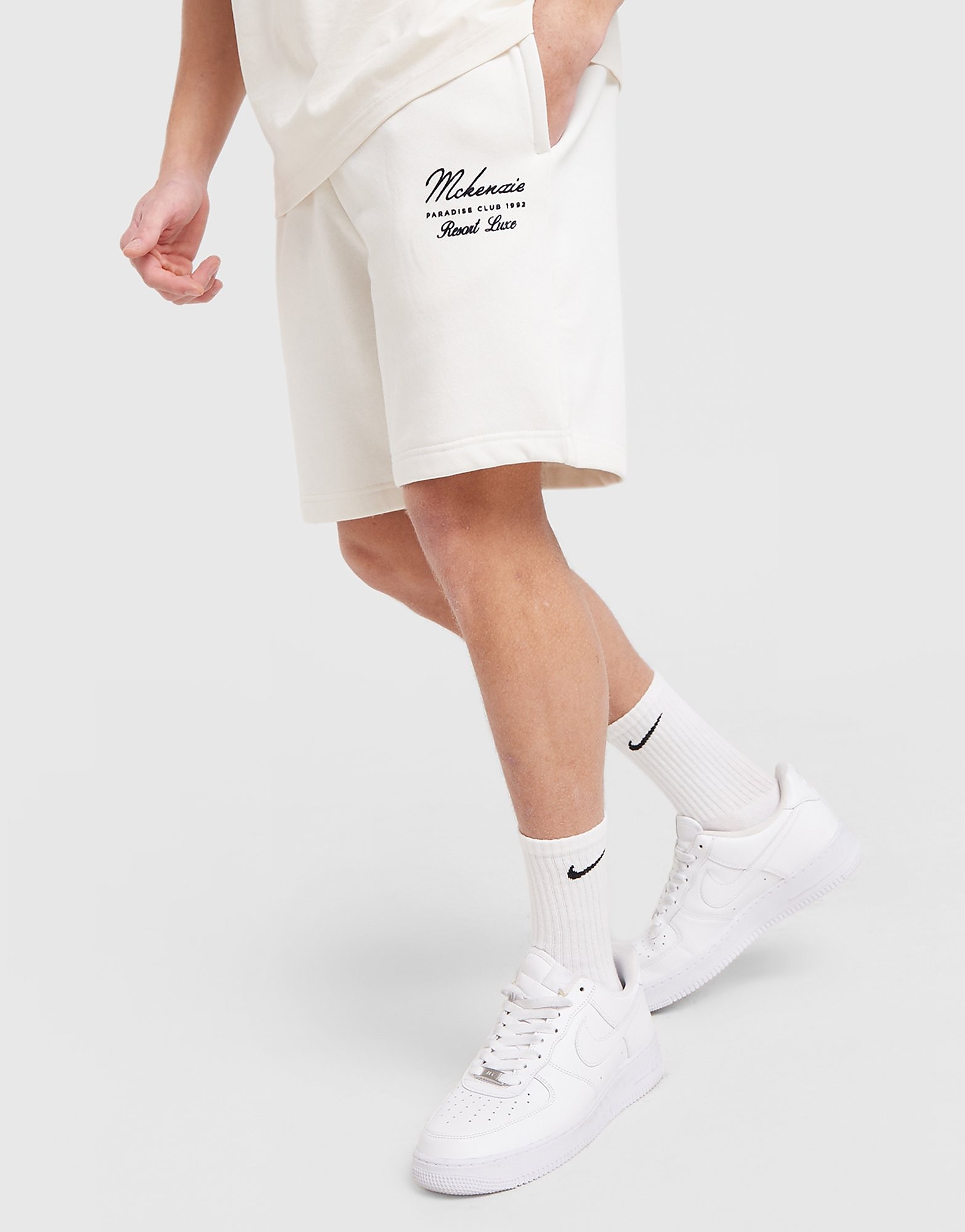 Luxe Fleece Shorts - Herren, Cremefarben - male - Size: M