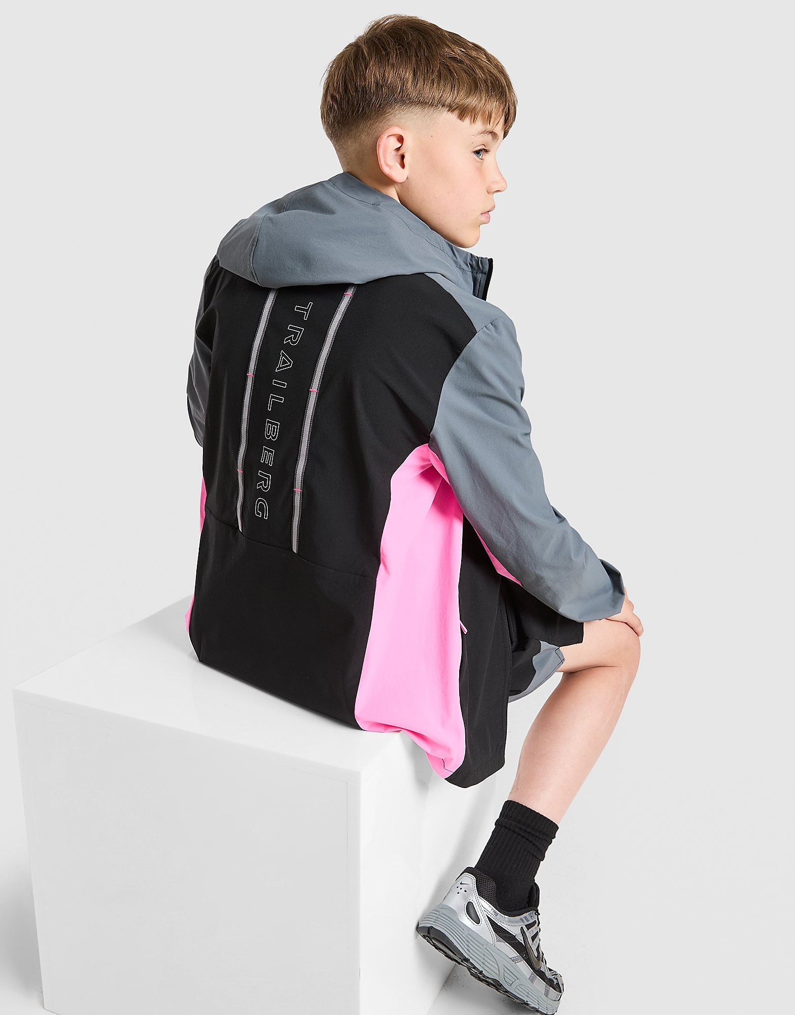 Trailberg Triathlon Colour Block Windbreaker Jacket, Nero