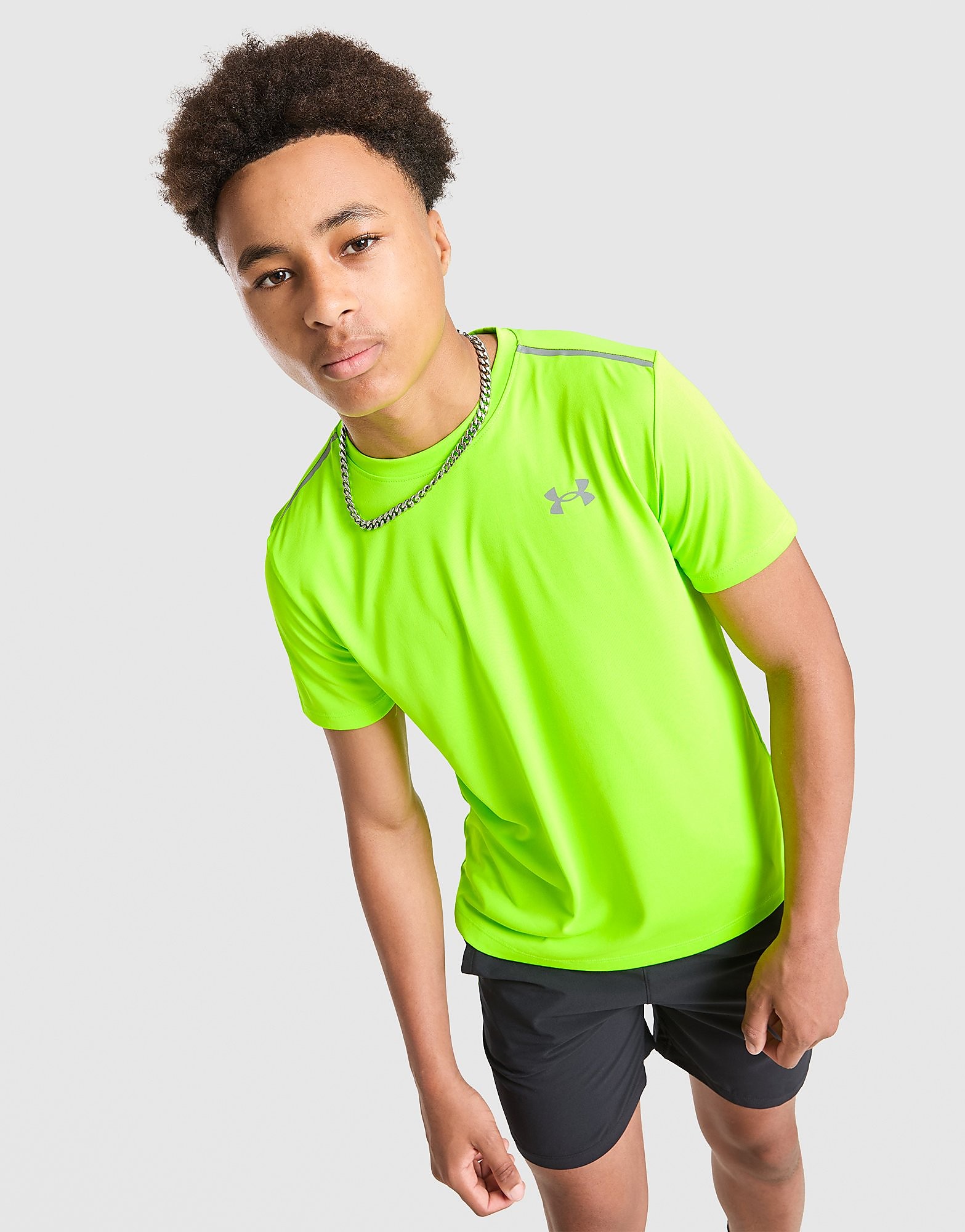 Tech Reflective Wordmark T-Shirt Junior, Gelb - unisex - Size: 6-7Y