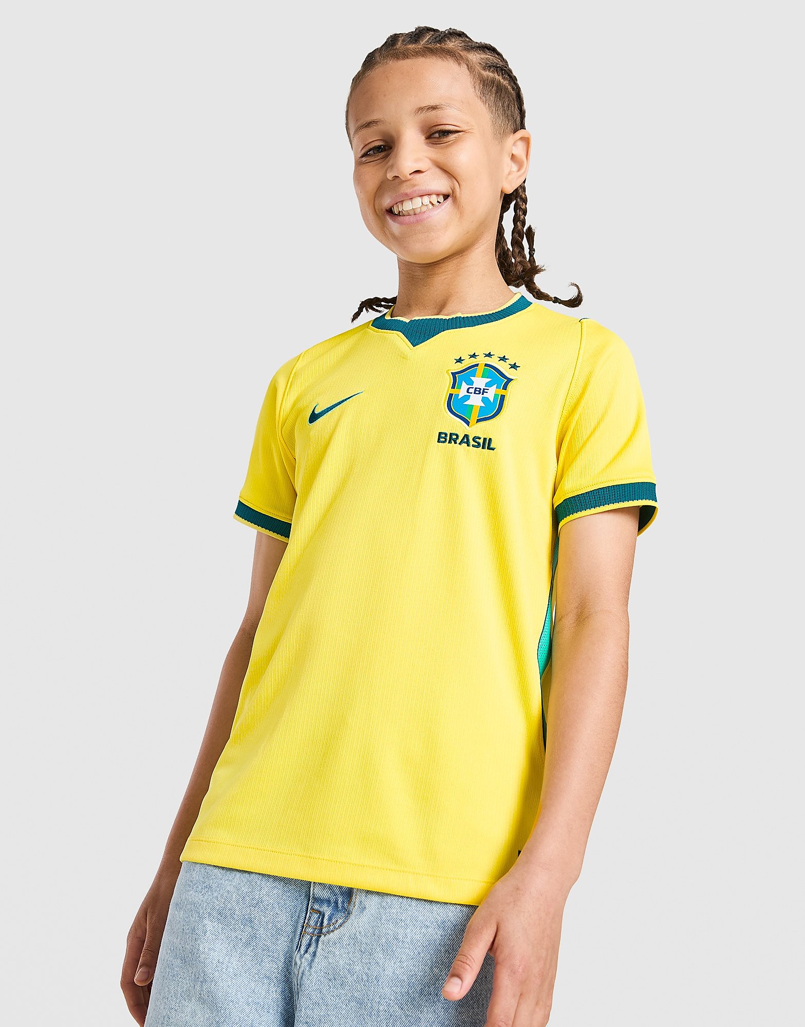 Nike Maillot domicile Brésil 2026 Junior Jaune Jaune