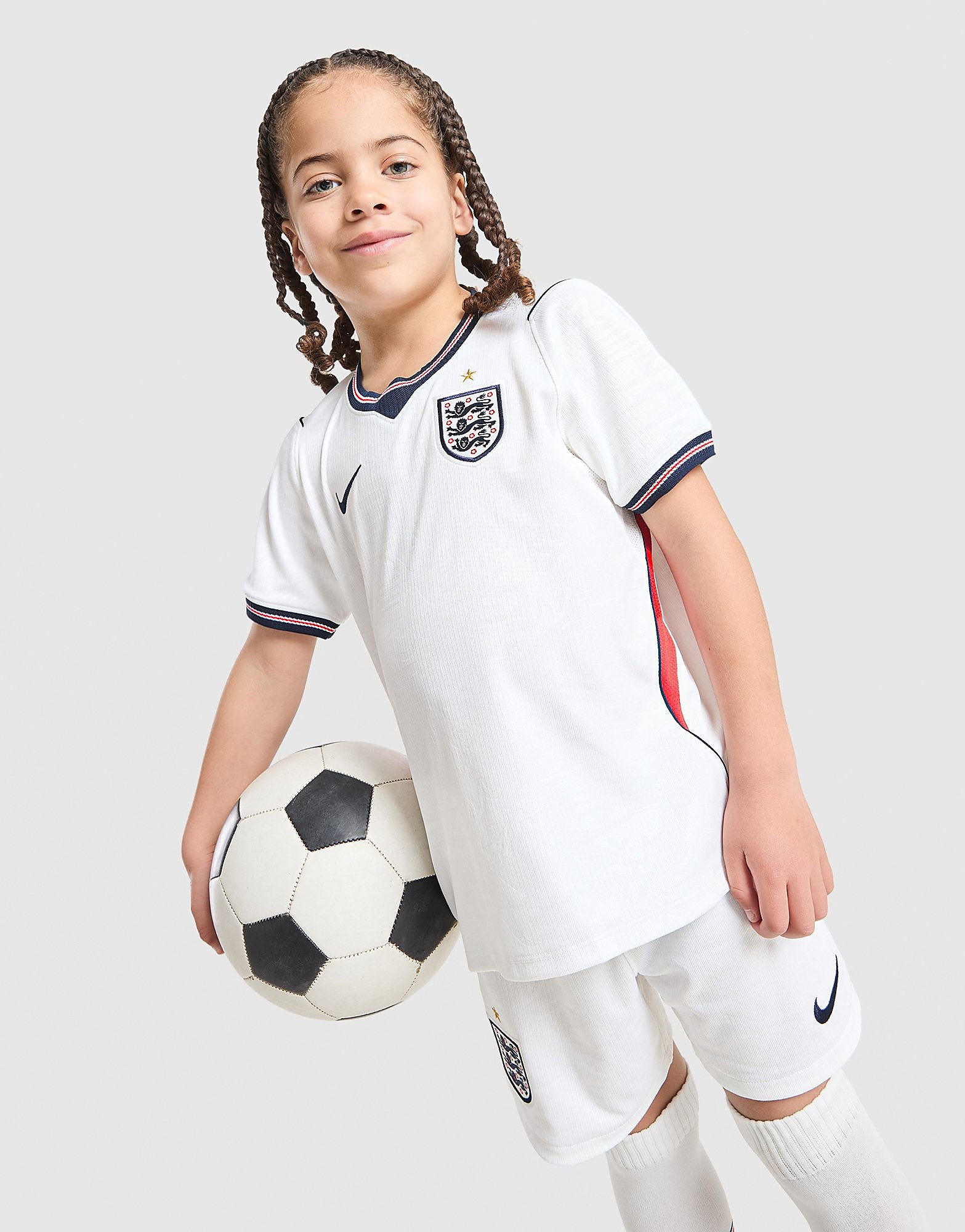 Nike England 2026 Home Kit Children, Bianco