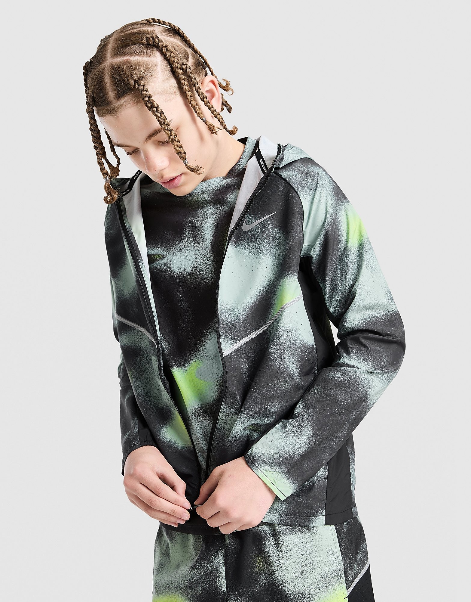 Miler All Over Print Jacket Junior - Nero, nero nero Bambino taglia 8-10Y