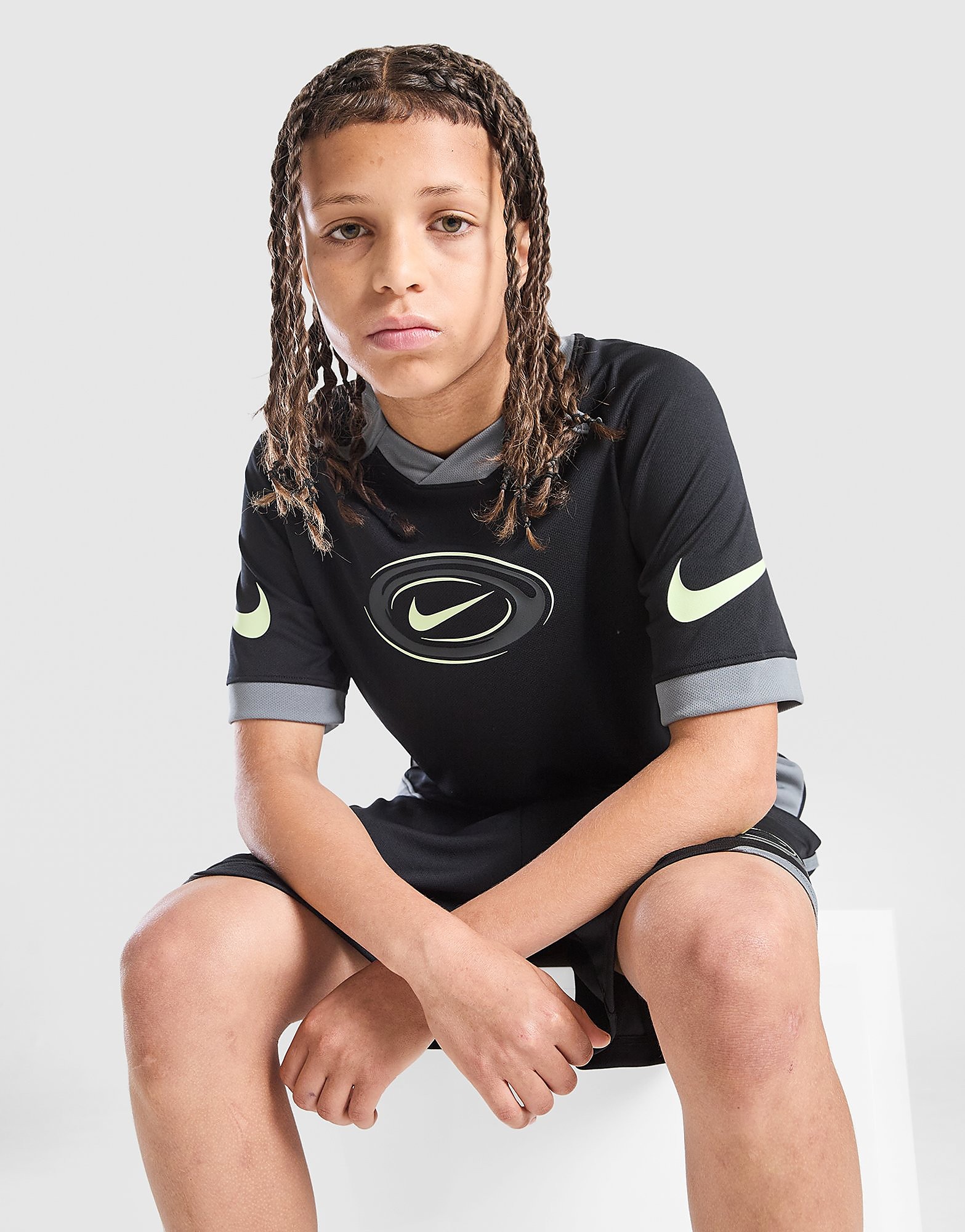Maglia Football Dri FIT Junior - Nero, nero nero Bambino taglia 12-13Y