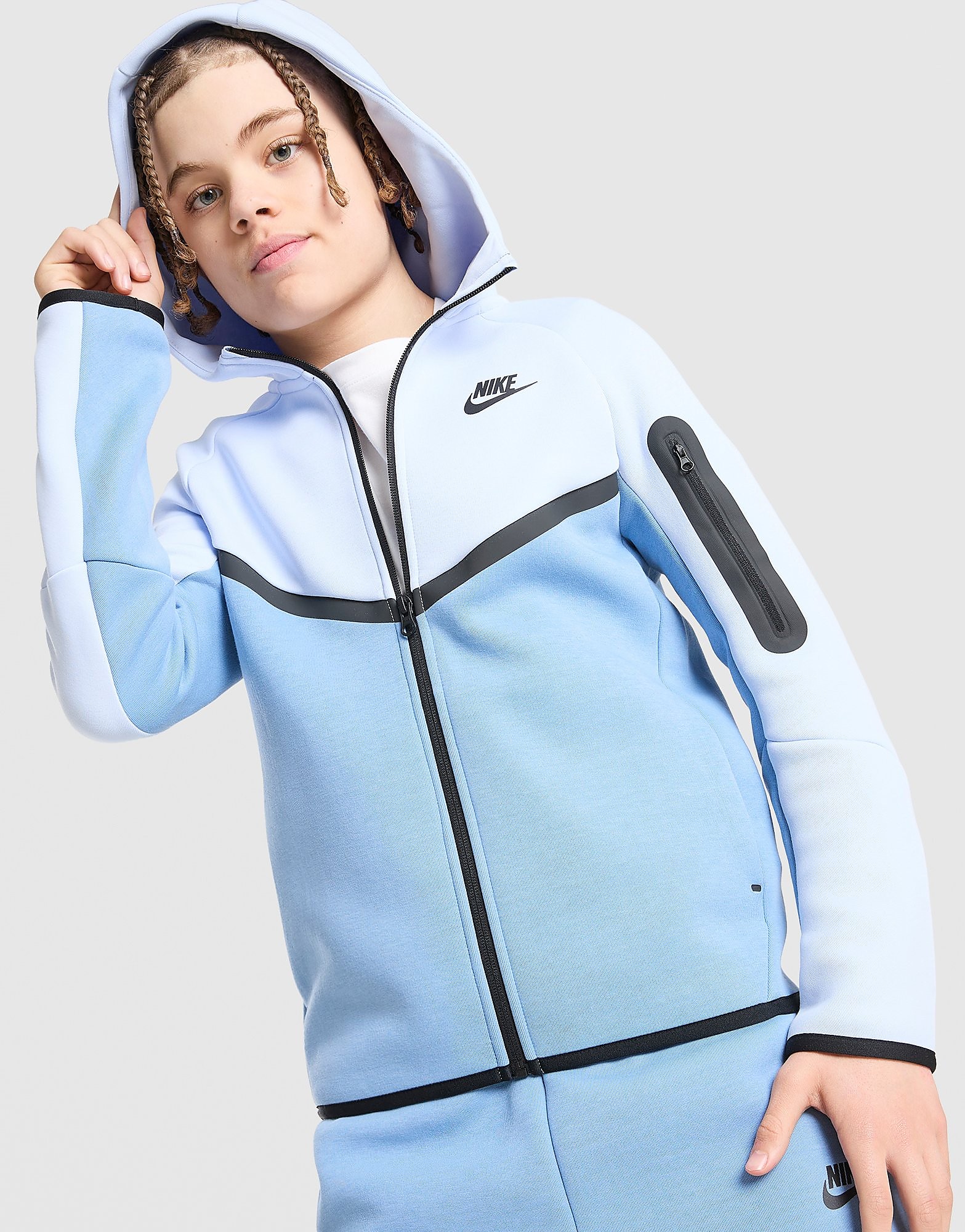 Nike Tech Fleece Full Zip Hoodie Junior - vue 1