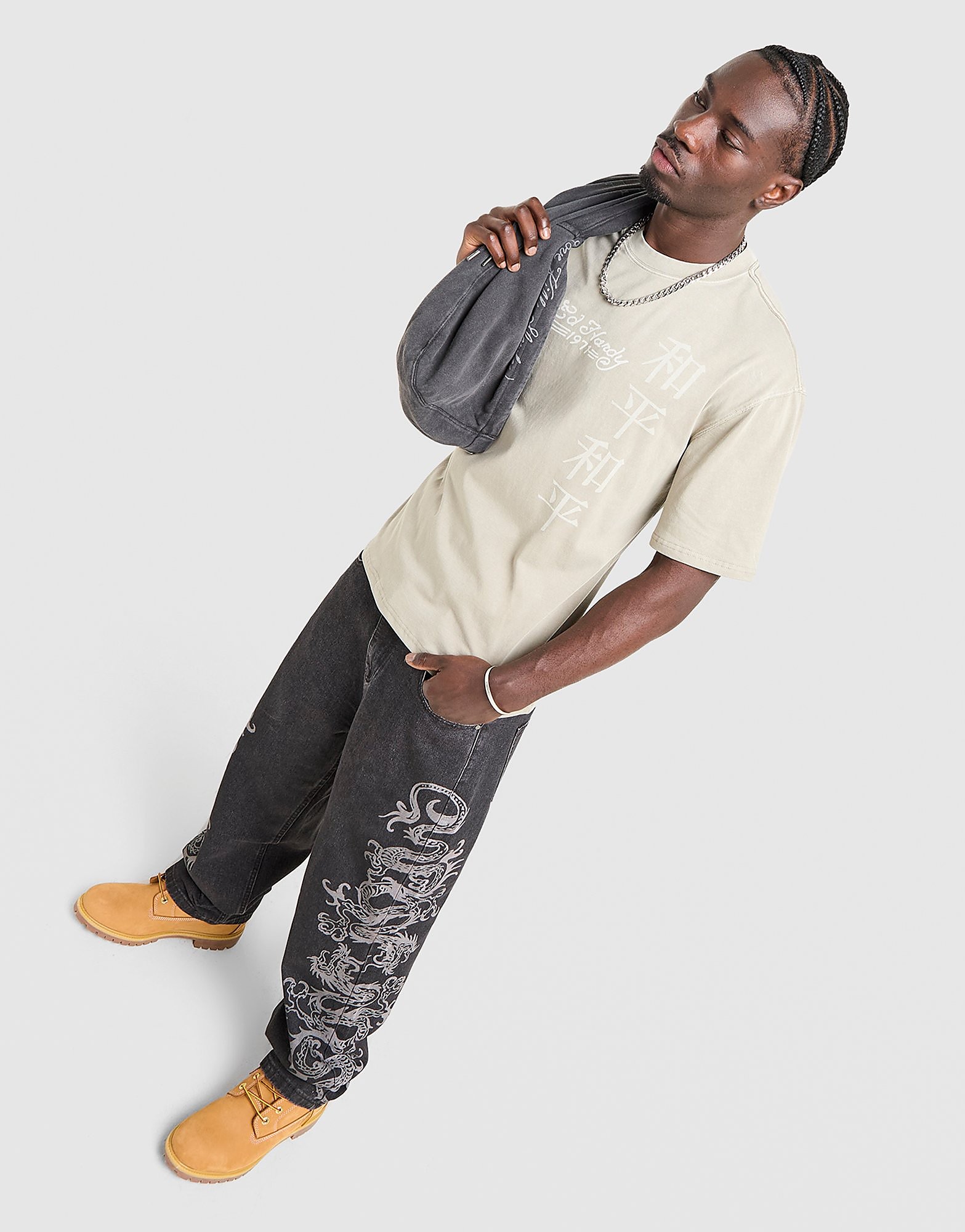 Ed Hardy Snake Washed T Shirt - vue 1