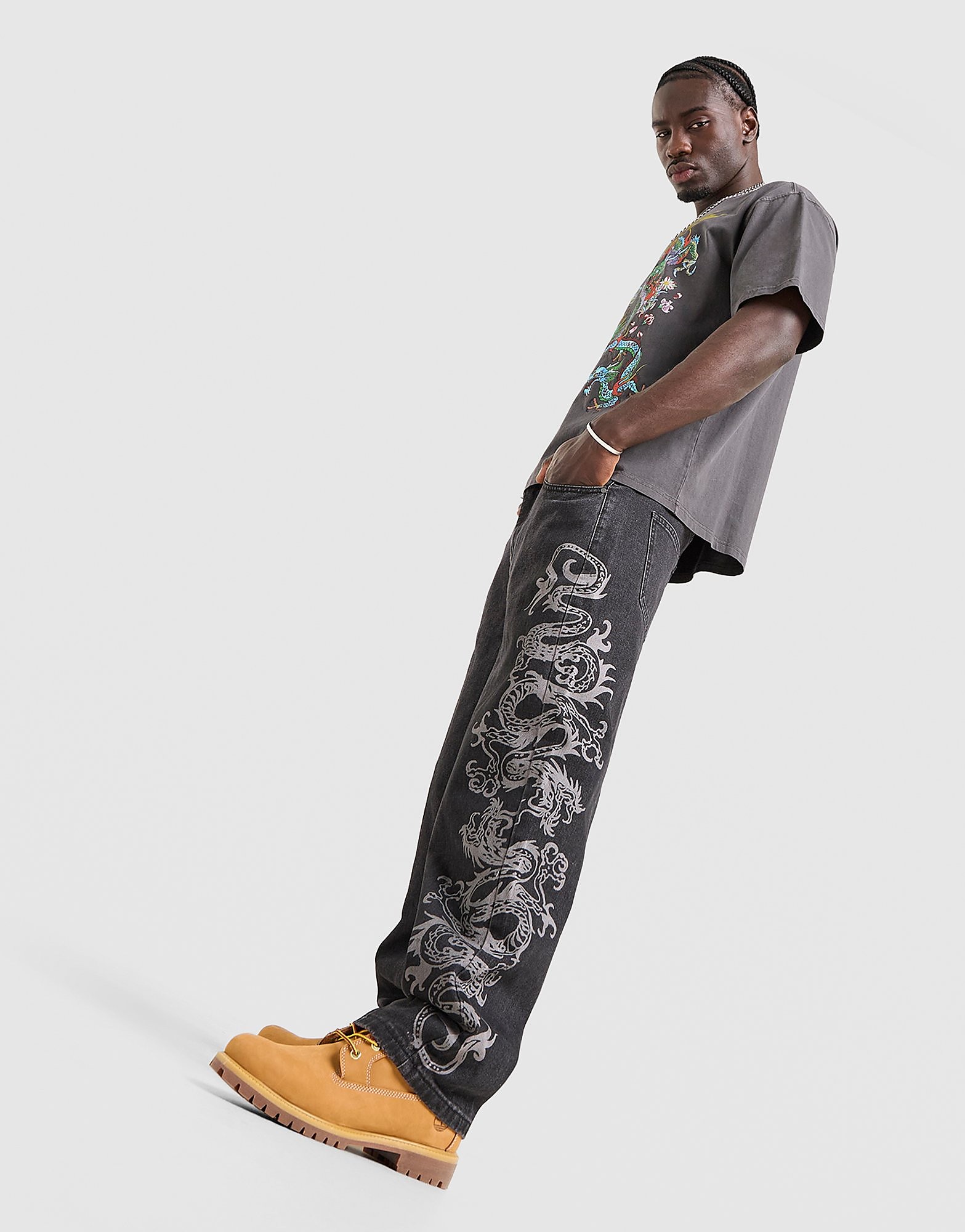 Ed Hardy Tonal Dragon Jeans - vue 1