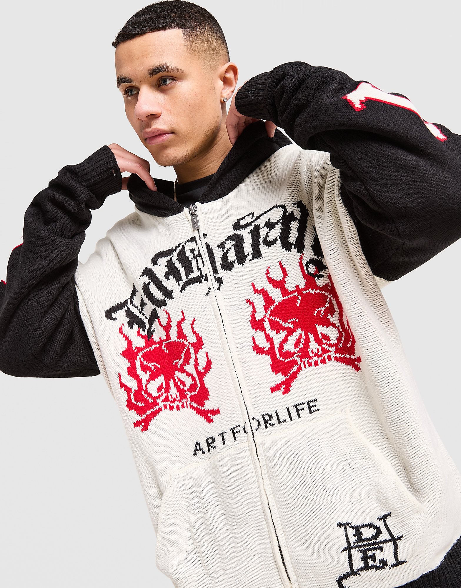 Ed Hardy 1972 Knit Full Zip Hoodie