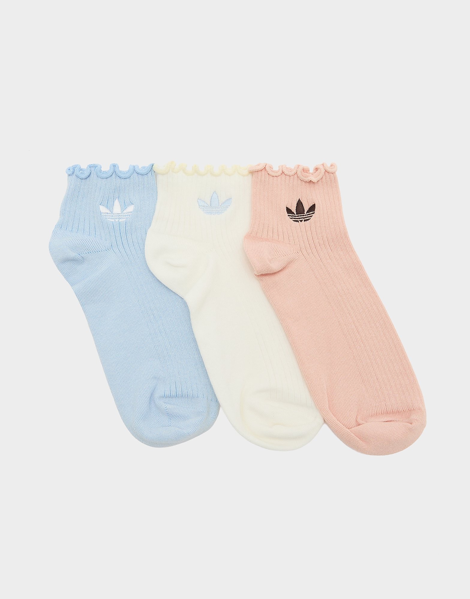 Pack Ruffle Socks - Damen, Weiss - female - Size: 40 - 42