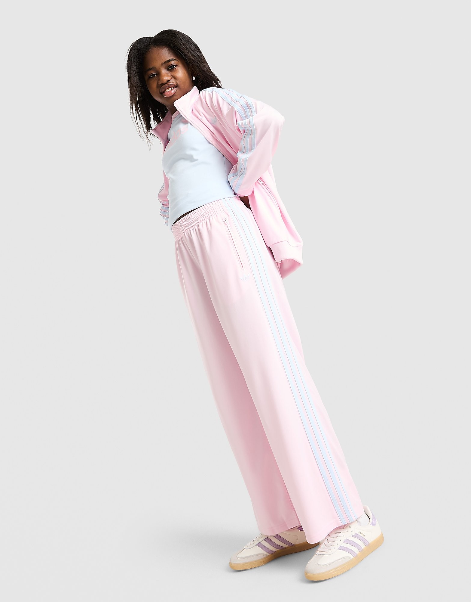 adidas Originals Girls' Firebird Wide Track Pants Junior - vue 1