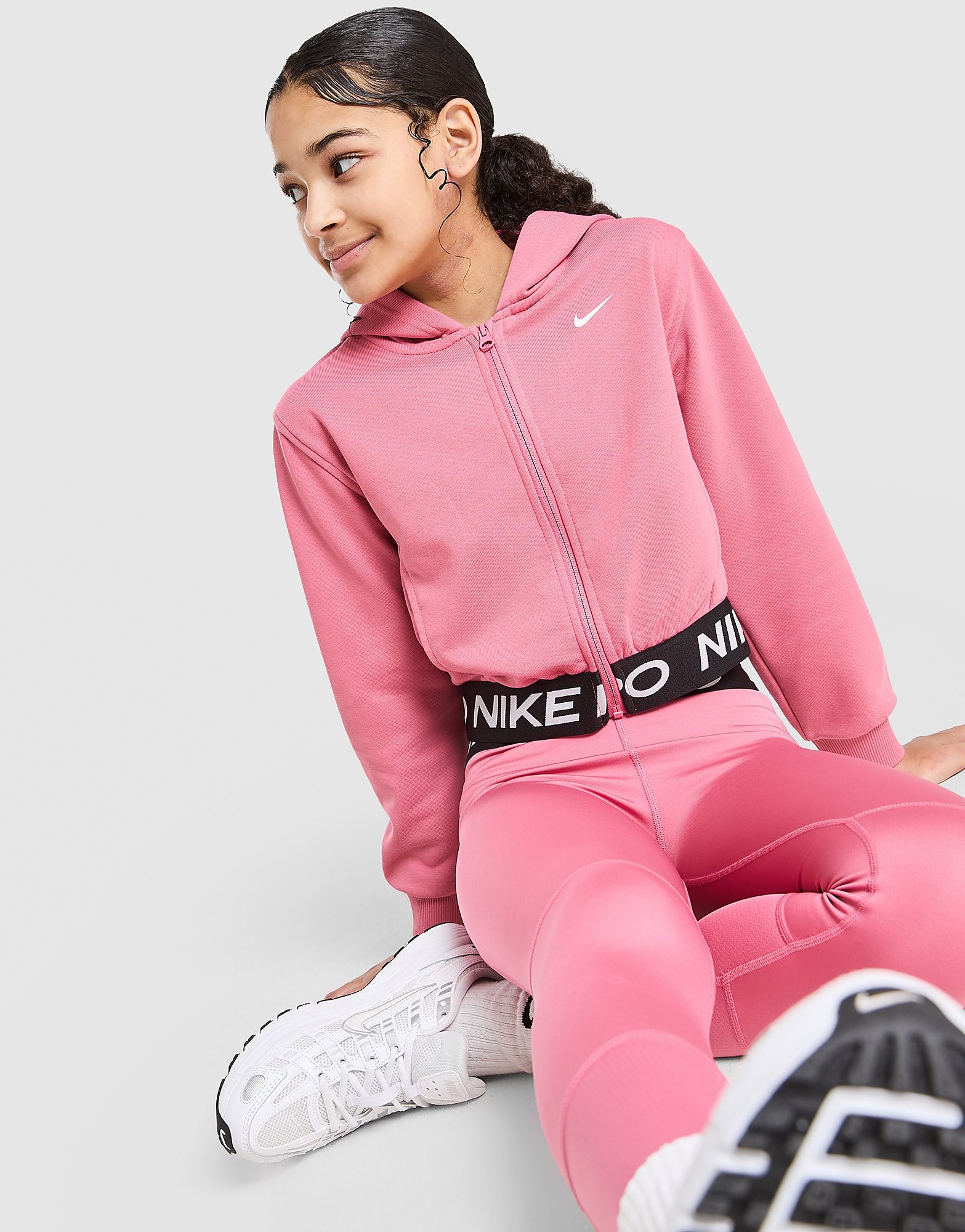 Nike Sweat à capuche zippé Girls' Pro Crop Junior - vue 1