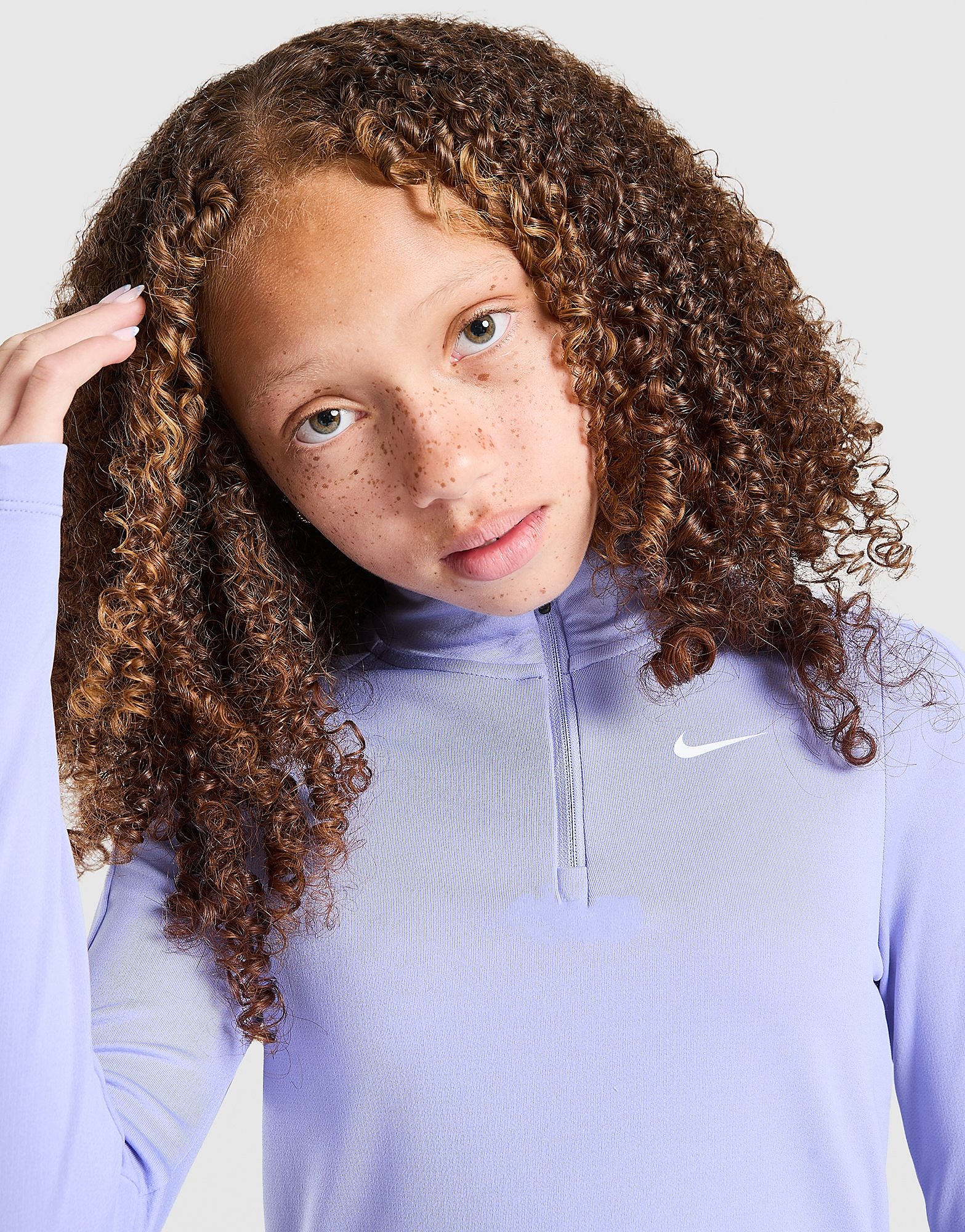 Nike Girls' Fitness Long Sleeve 12 Zip Top Junior