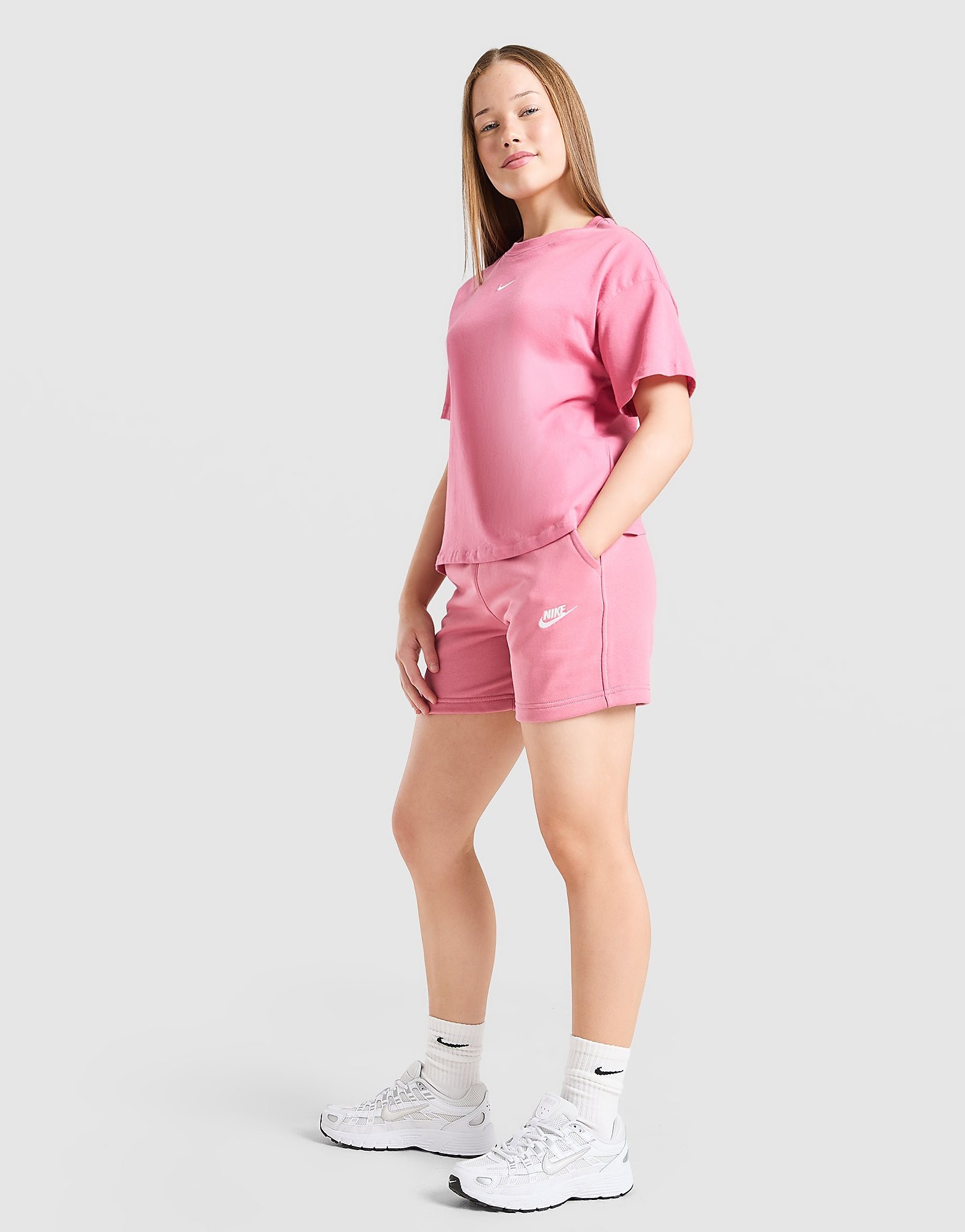 Nike Girls' French Terry Shorts Junior - vue 1