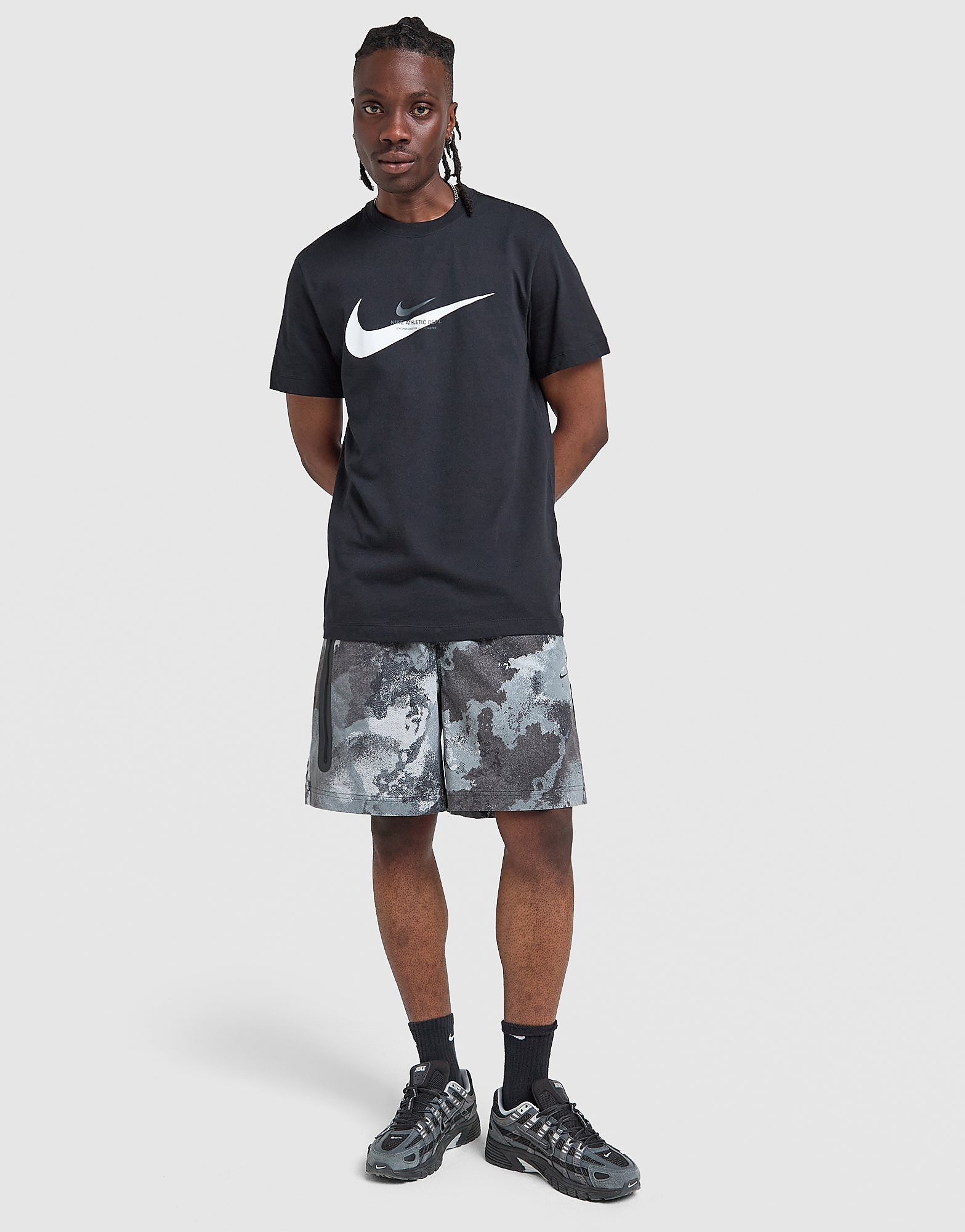 Tech Woven Camo Shorts - Herren, Grau - male - Size: L
