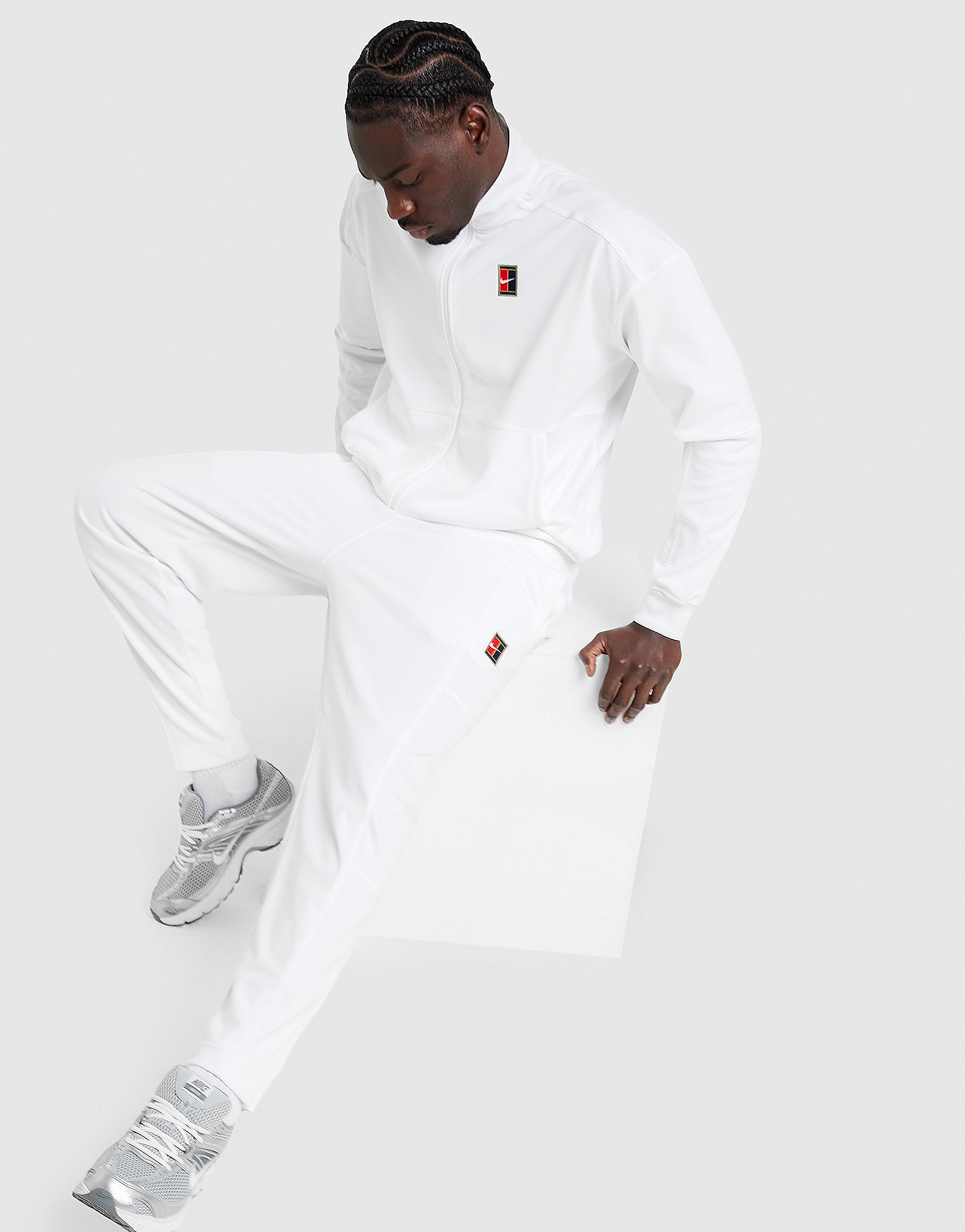 Tennis Track Pants - Herren, Weiss - male - Size: S