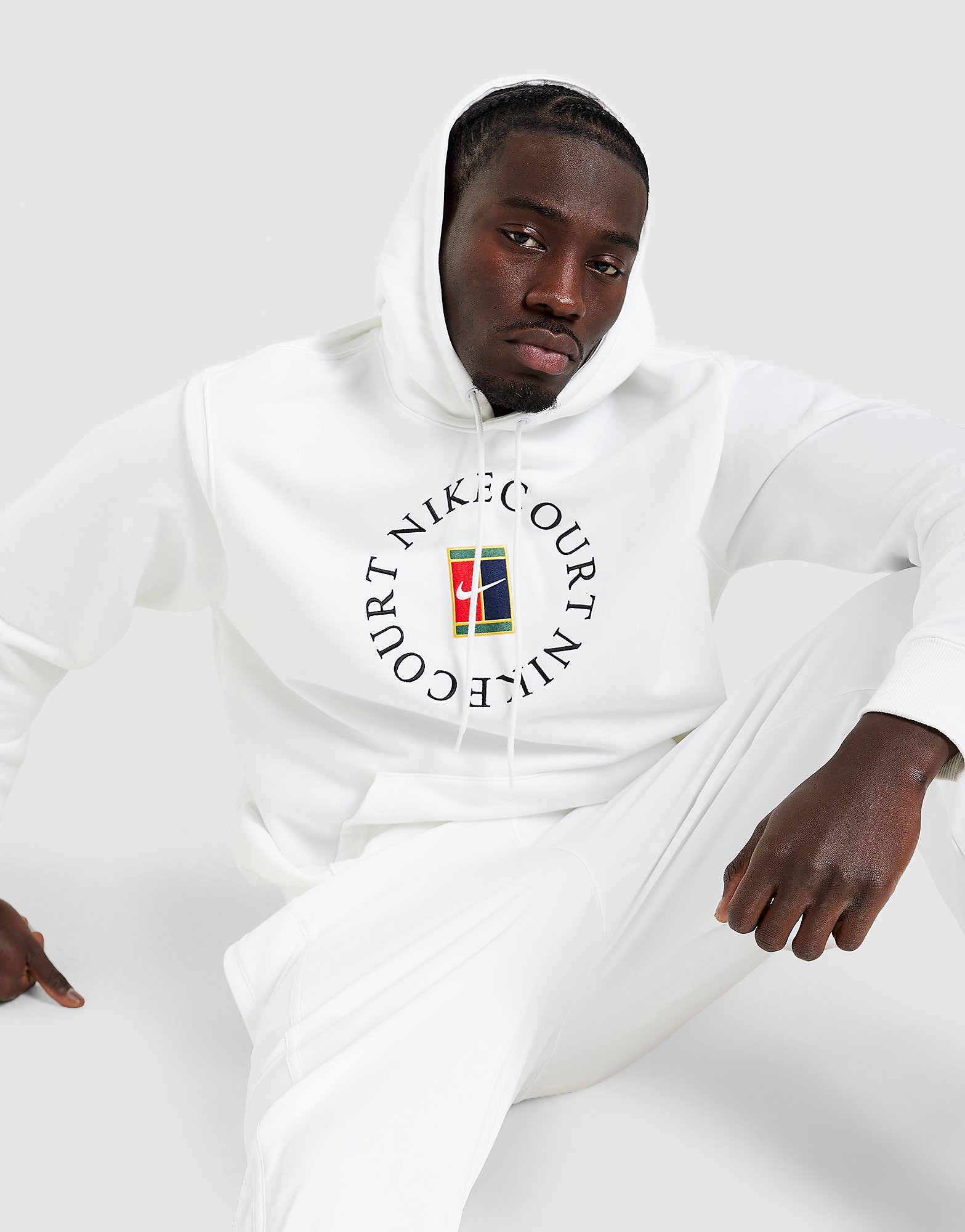 Mens Tennis Hoodie - Bianco, bianco bianco Uomo taglia S