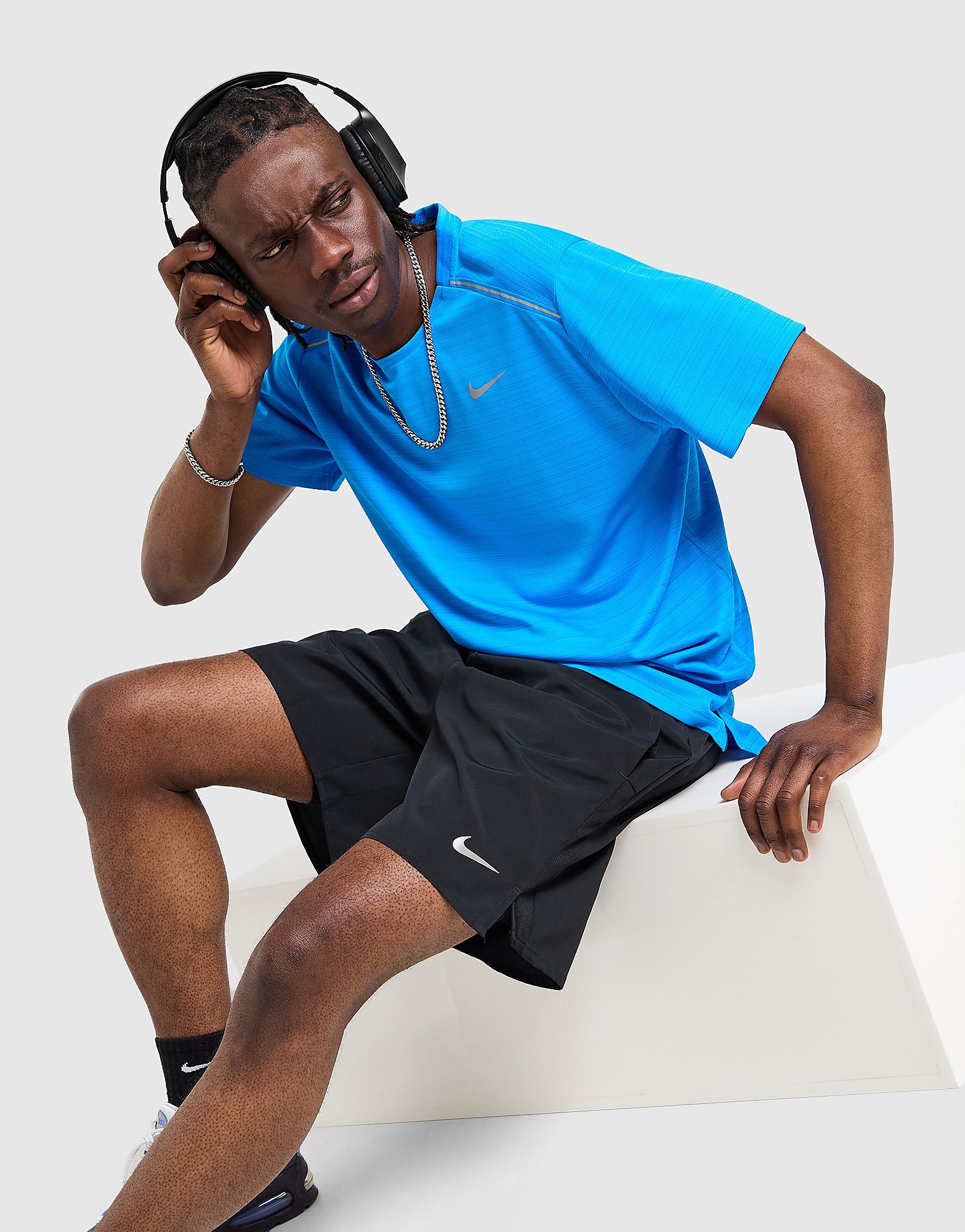 Nike Uomo Blu  Miler 1.0 T-Shirt Taglia XL, JD Sports