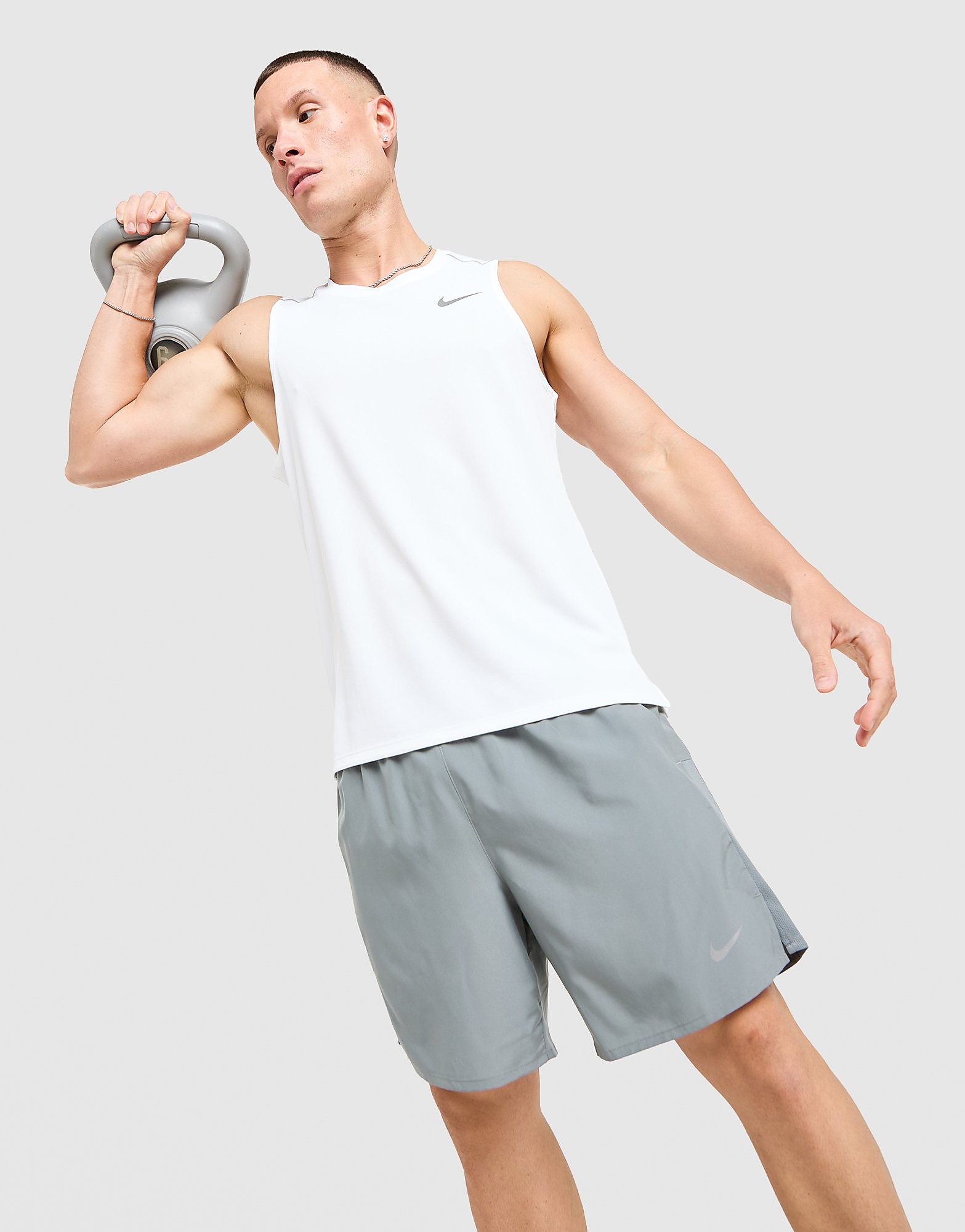 Nike Miler Canotta, Bianco