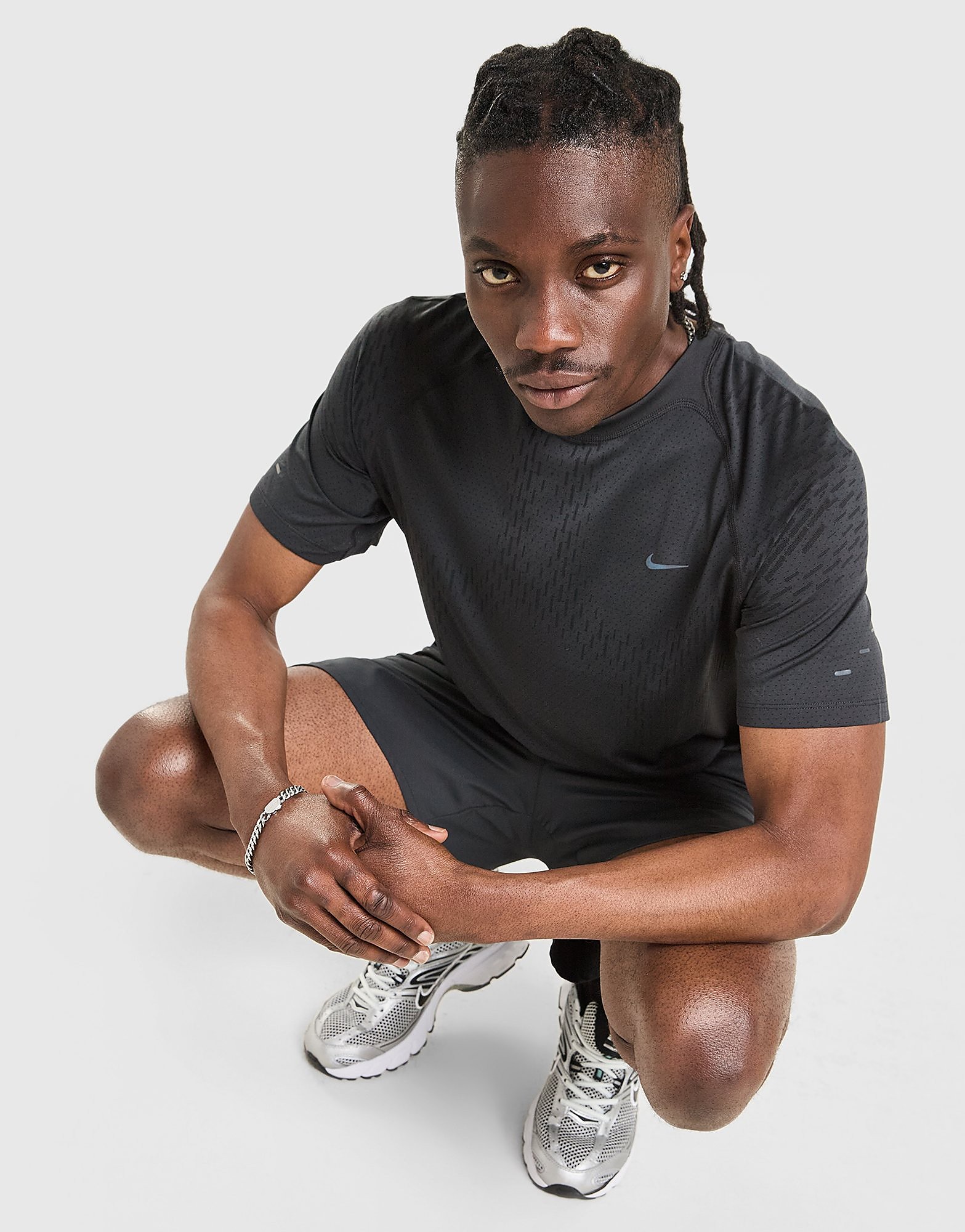 Mens Stride Plus T-Shirt - Nero, nero nero Uomo taglia S