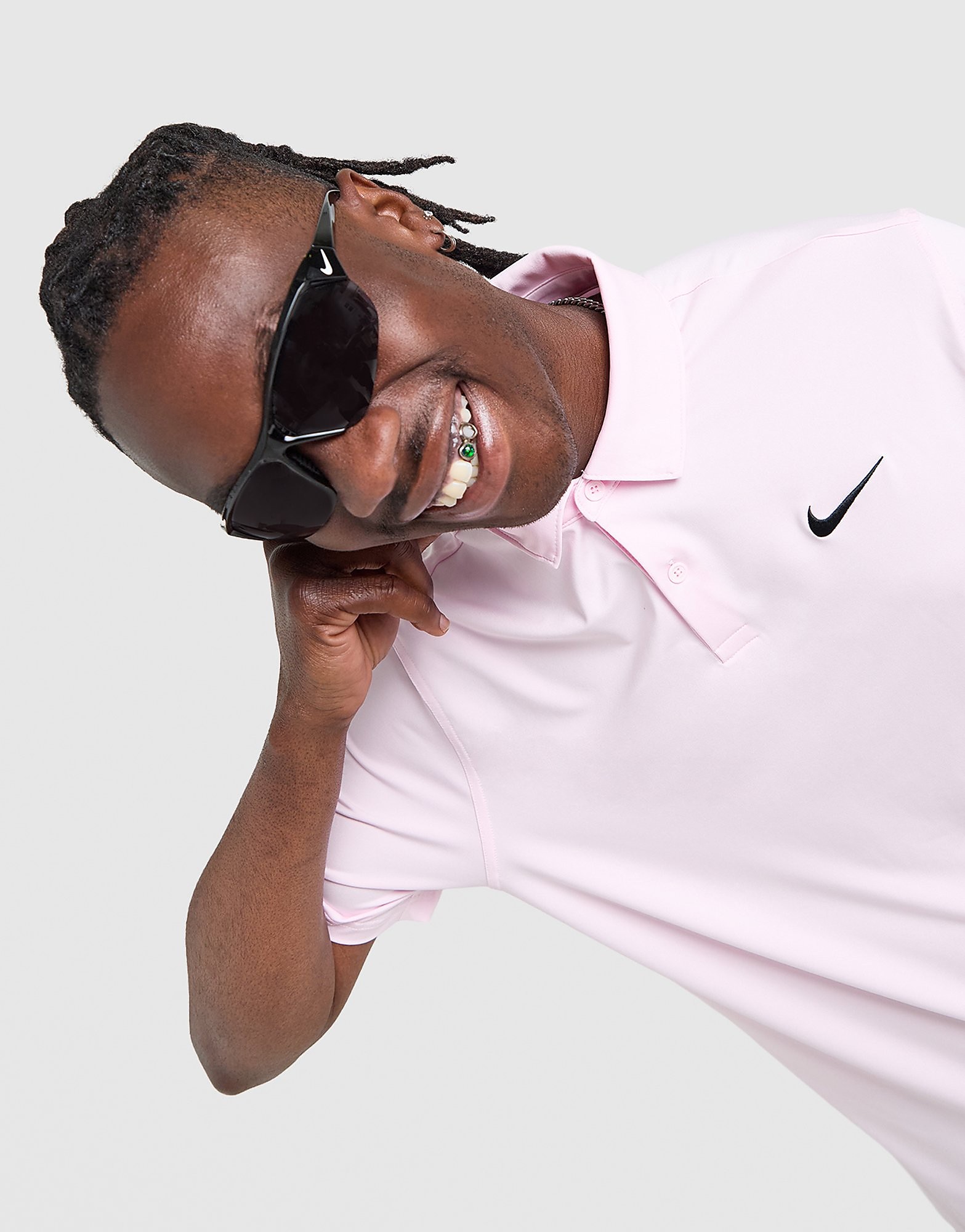 Mens Golf Polo Shirt - Rosa, rosa rosa Uomo taglia XL