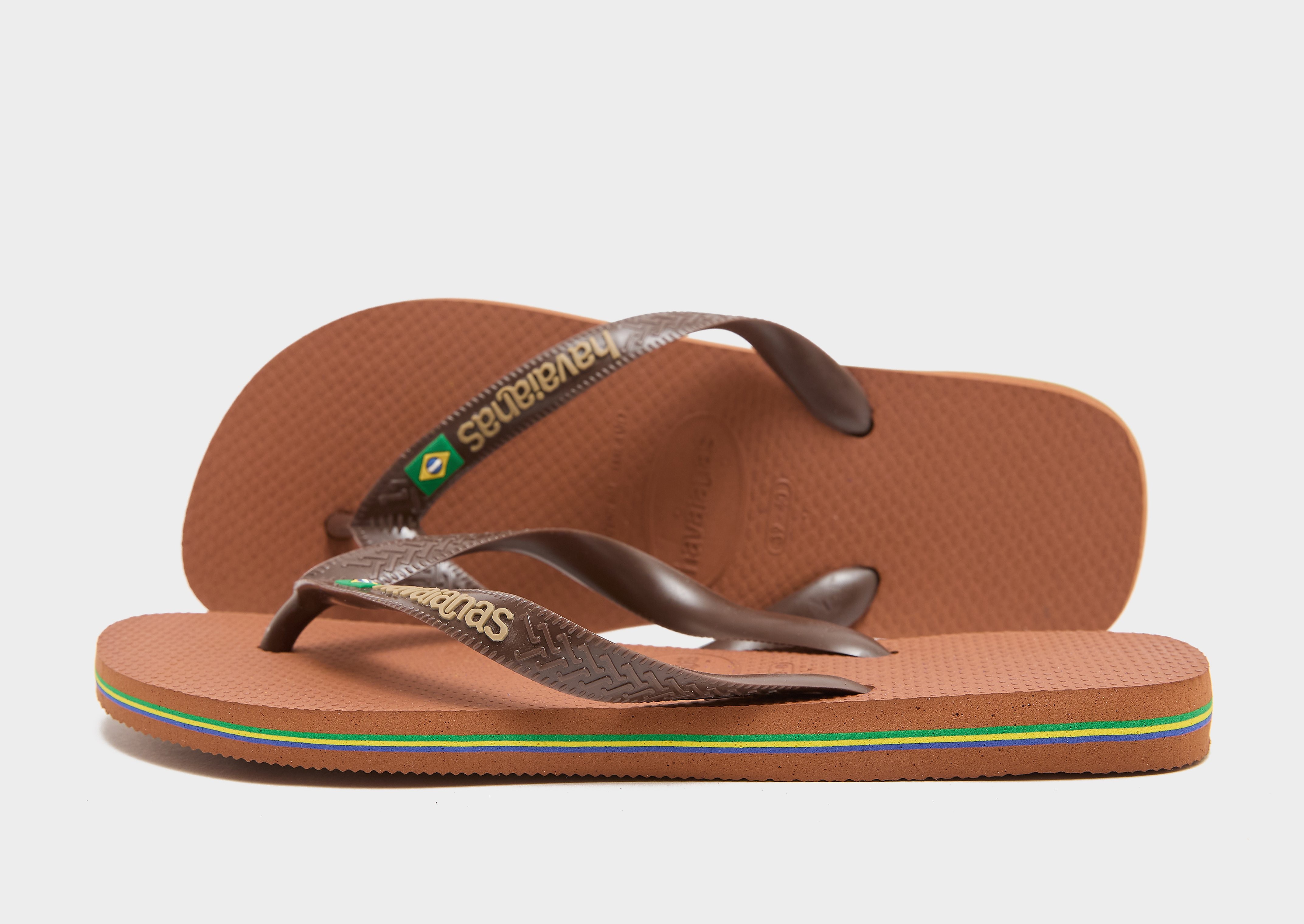 Womens Brazil Logo Flip Flops Women's - Marrone, marrone marrone Donna taglia 35/36