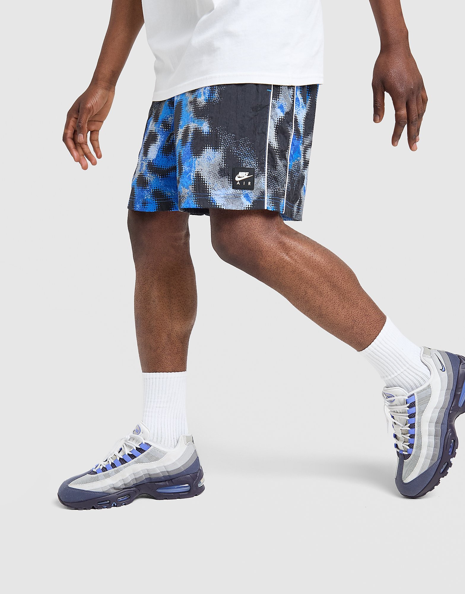 Mens Nike All Over Print Shorts - Blu, Blu