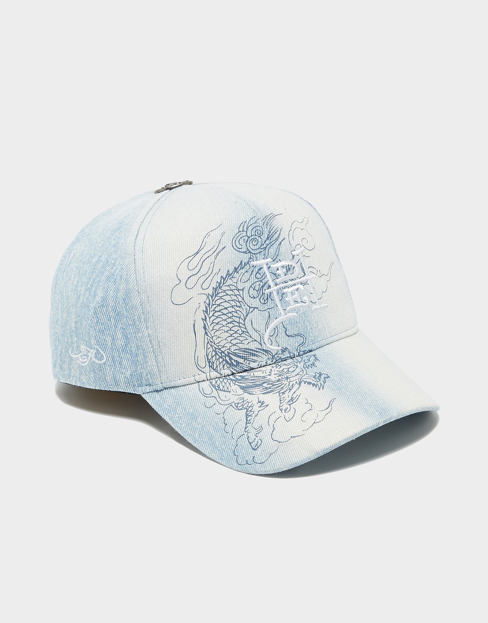 Womens Cappellino Dragon Washed Denim - Blu, blu blu Donna taglia One Size