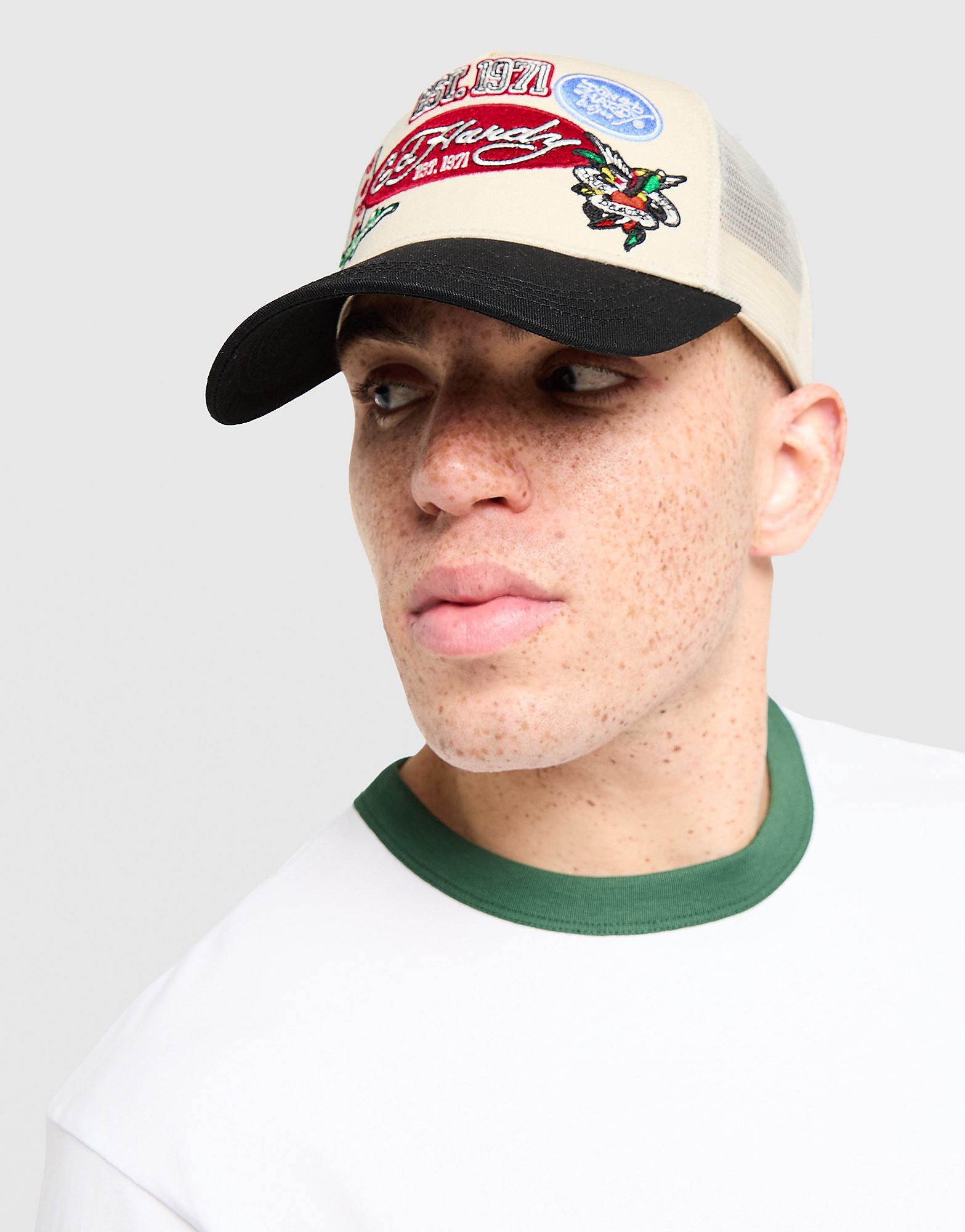 Varsity Badge Trucker Cap - Damen, Weiss - female - Size: One Size