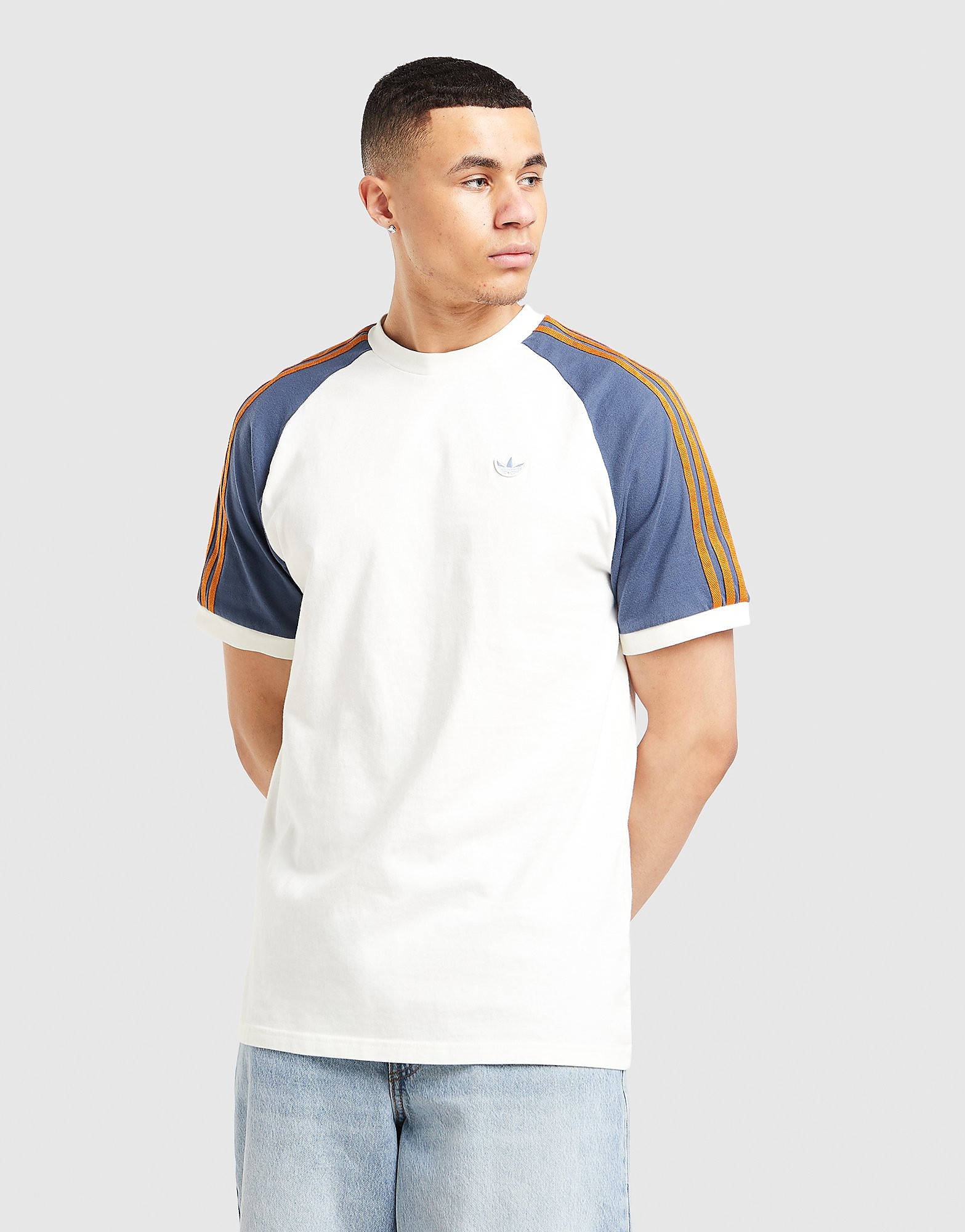 Mens adidas Originals Colour Block Cali T-Shirt - Blu, blu