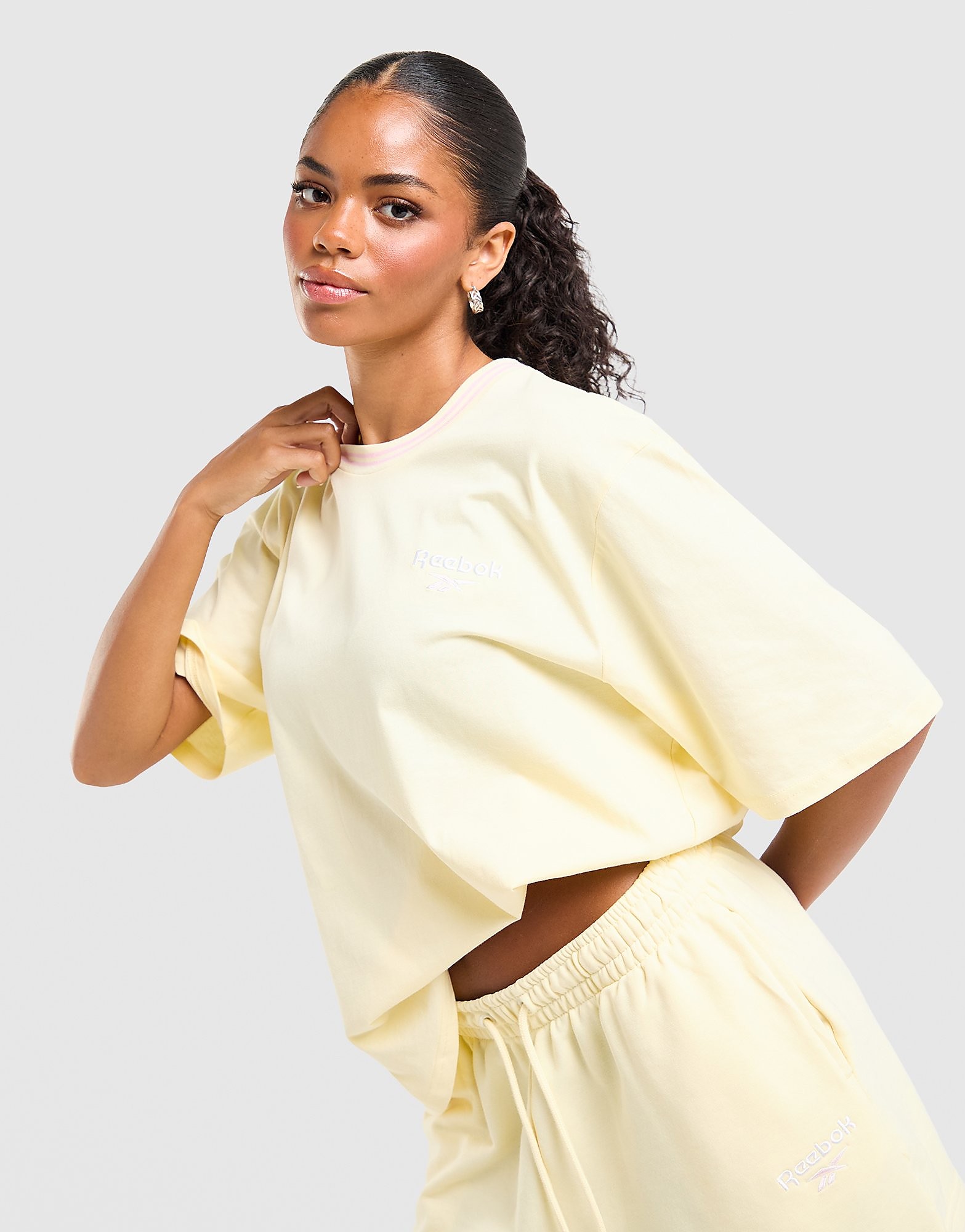 Retro Boxy T-Shirt - Damen, Cremefarben - female - Size: L