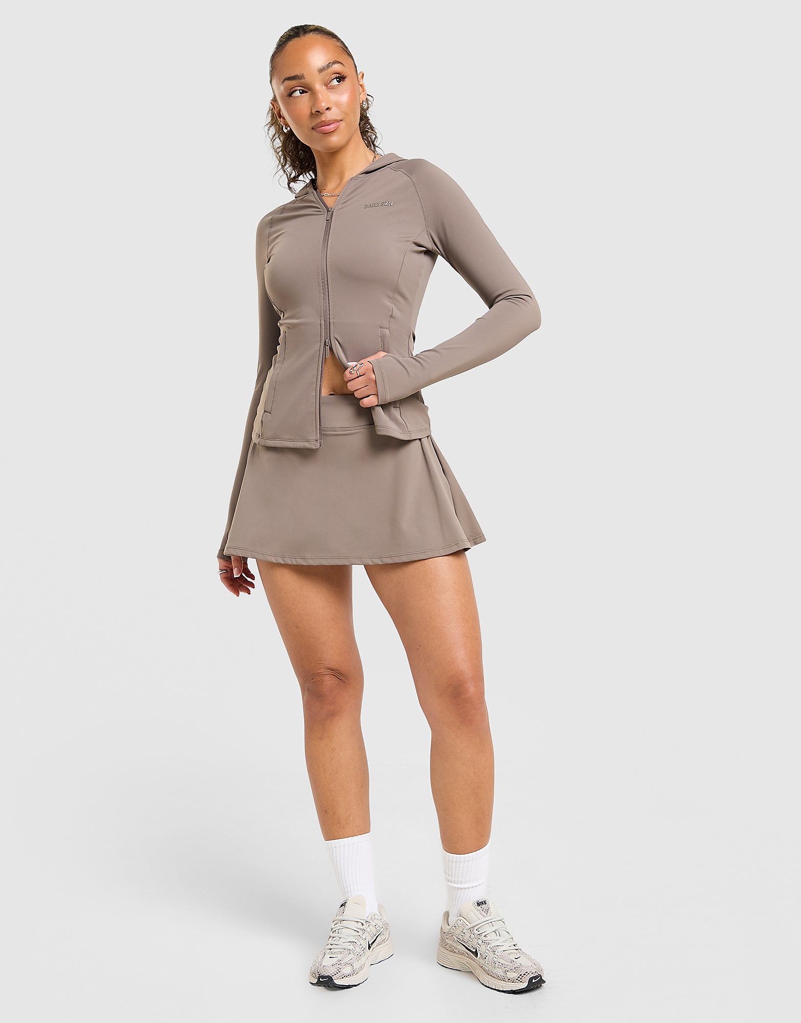 Womens Sculpt Skort - Marrone, marrone marrone Donna taglia L
