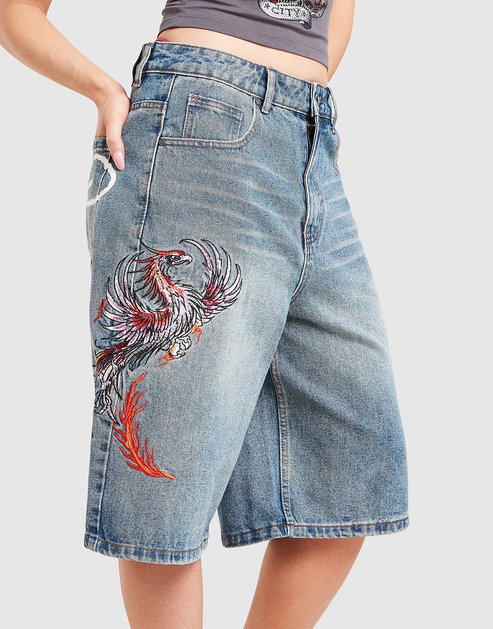 Ed Hardy Phoenix Jorts - vue 1