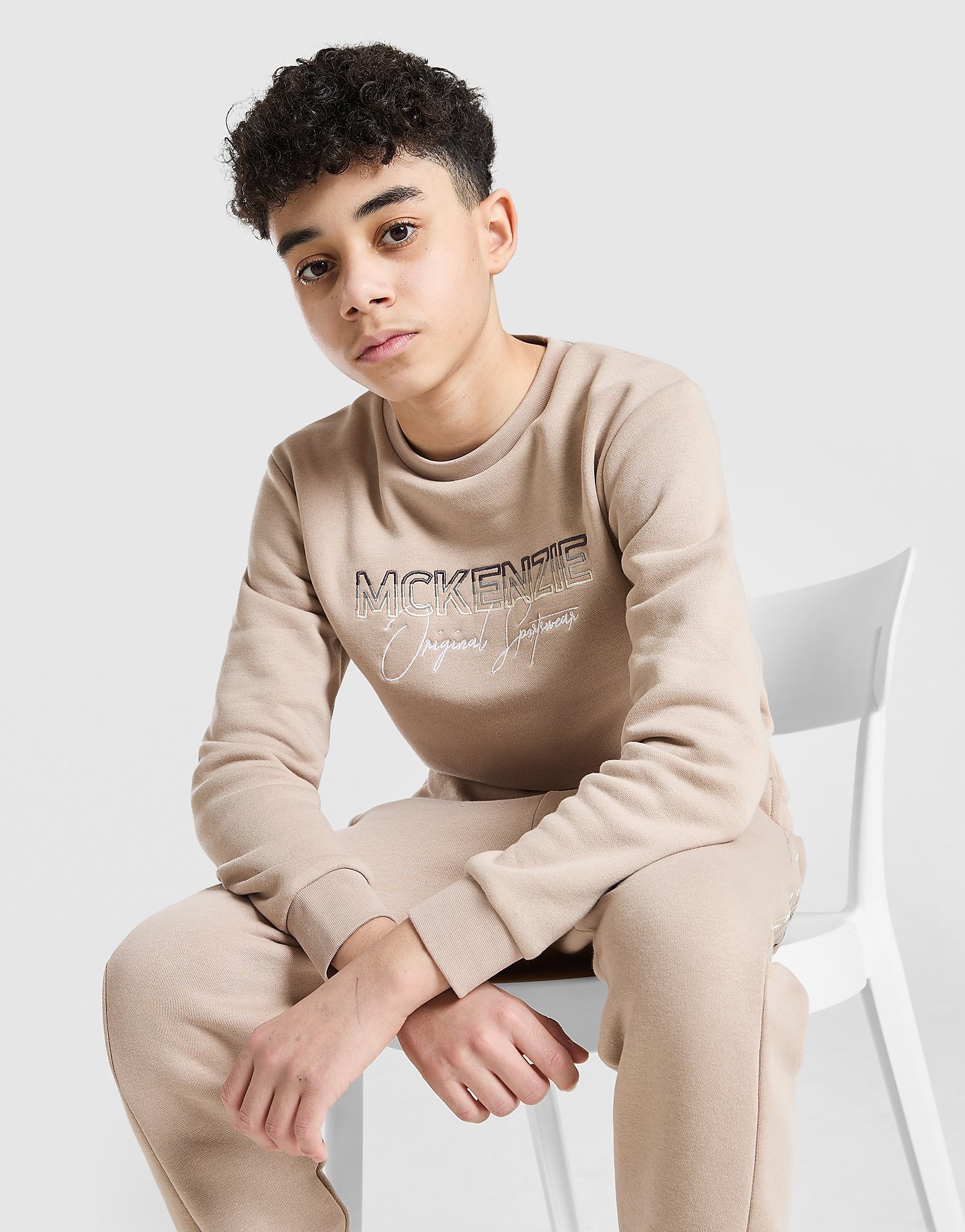 Harley Fleece Crew Sweatshirt Junior, Cremefarben - unisex - Size: 8-10Y