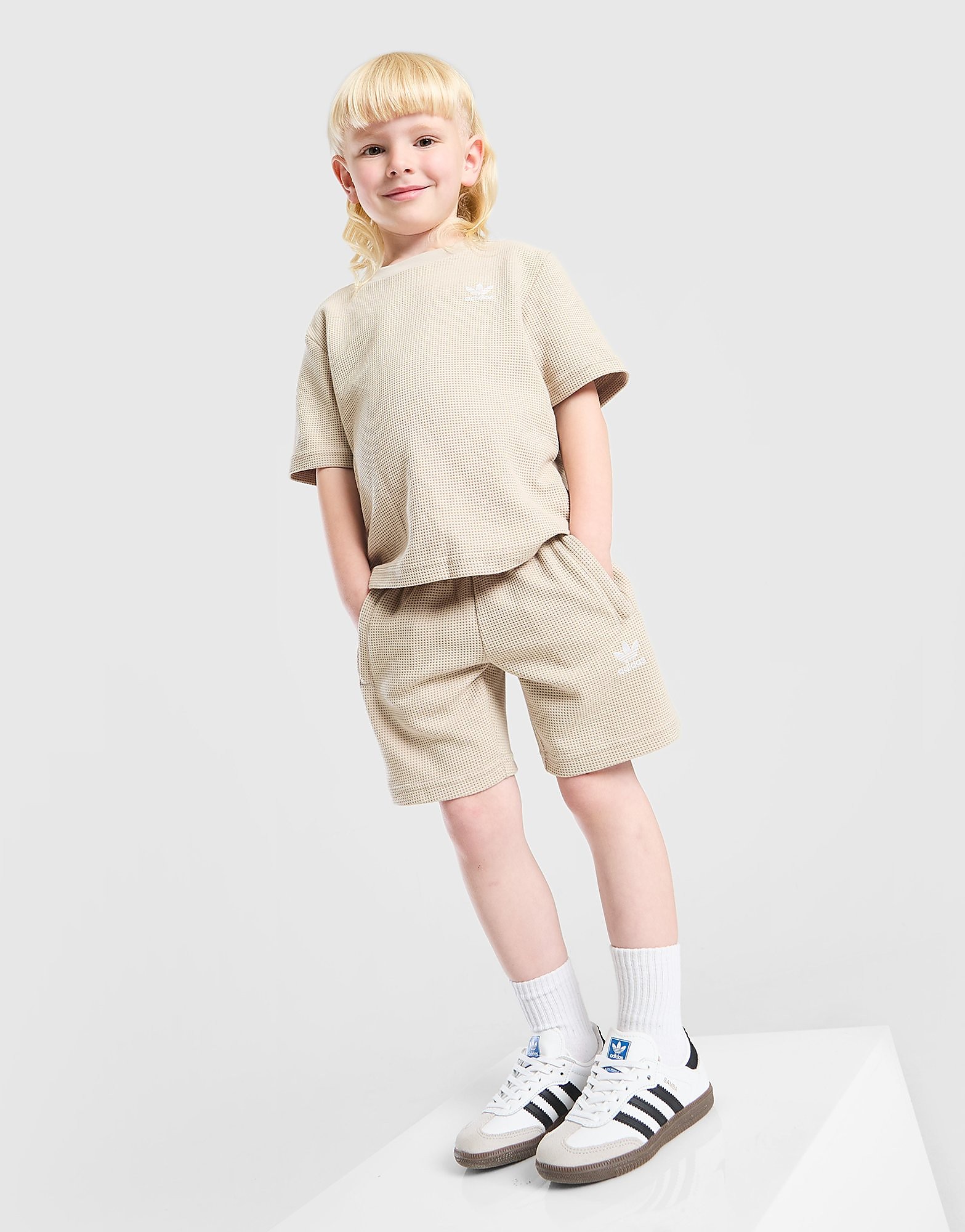 Completo Maglia/Pantaloncino Waffle Bambino - Beige, beige beige Bambino taglia 7-8Y