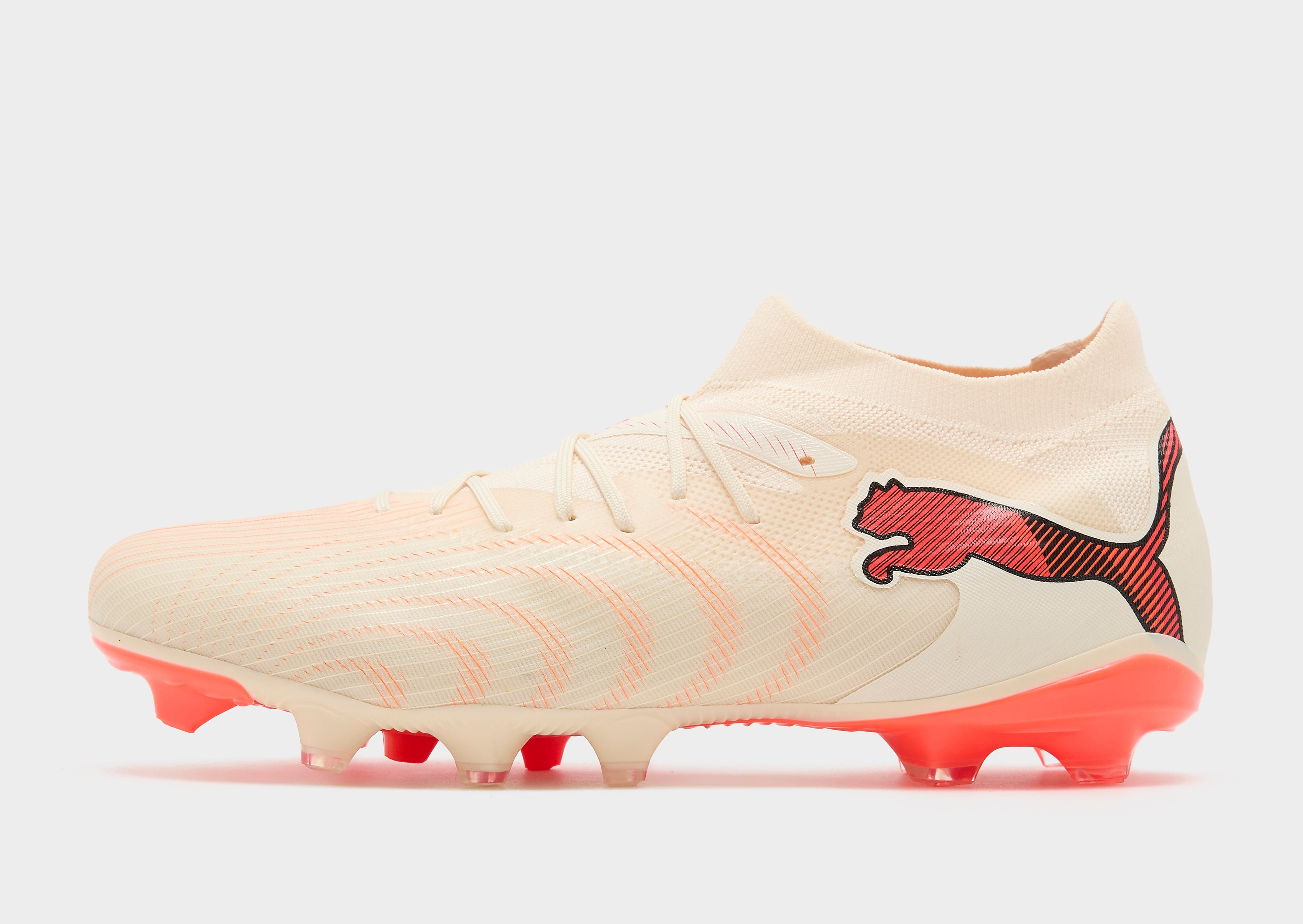 PUMA FUTURE 9 MATCH FG/AG Unisex Sportschoenen - Sugared Almond-PUMA White-Ultra Red-PUMA Black