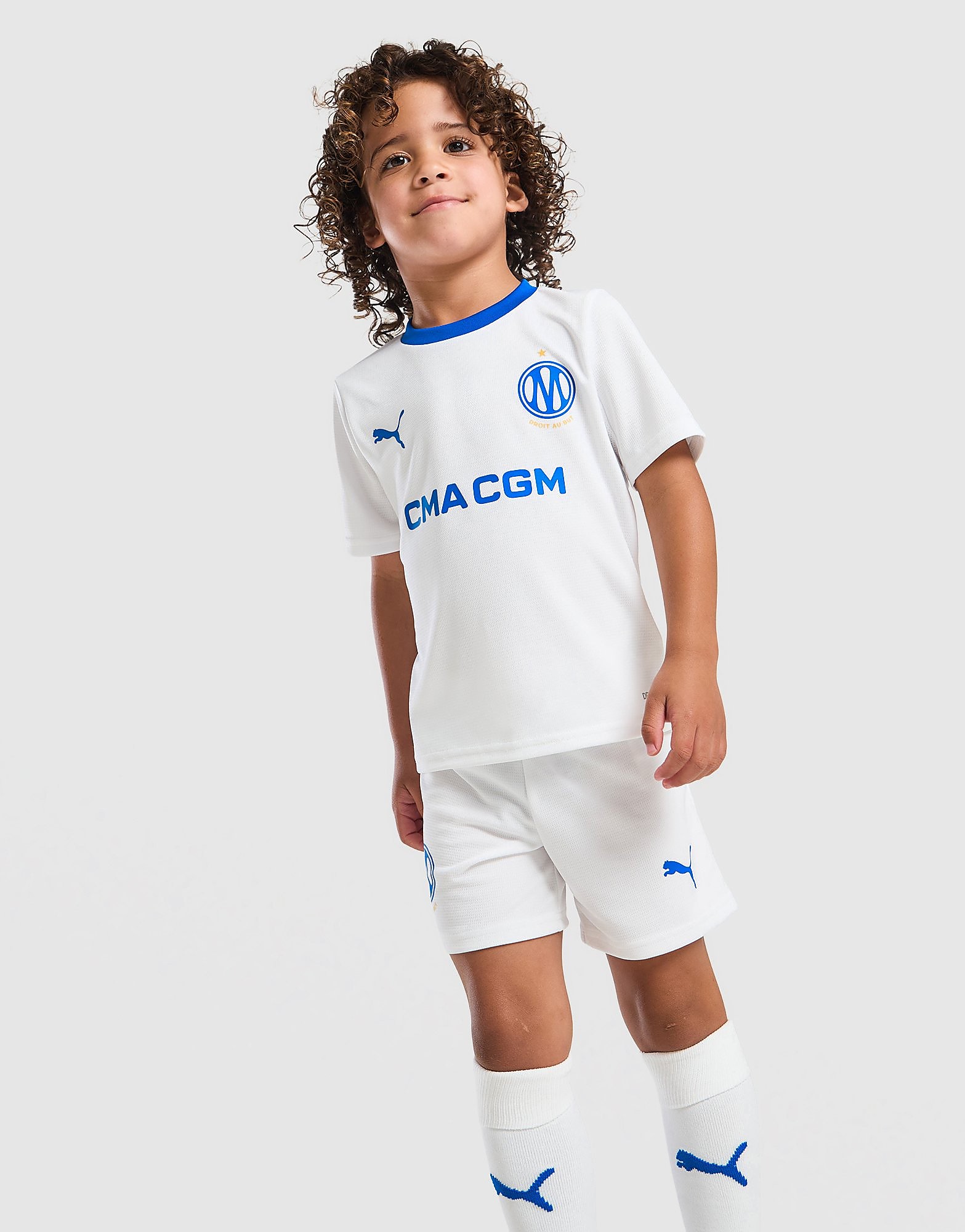 Olympique Marseille 2026/27 Home Kit Children, Weiss - unisex - Size: 3-4Y
