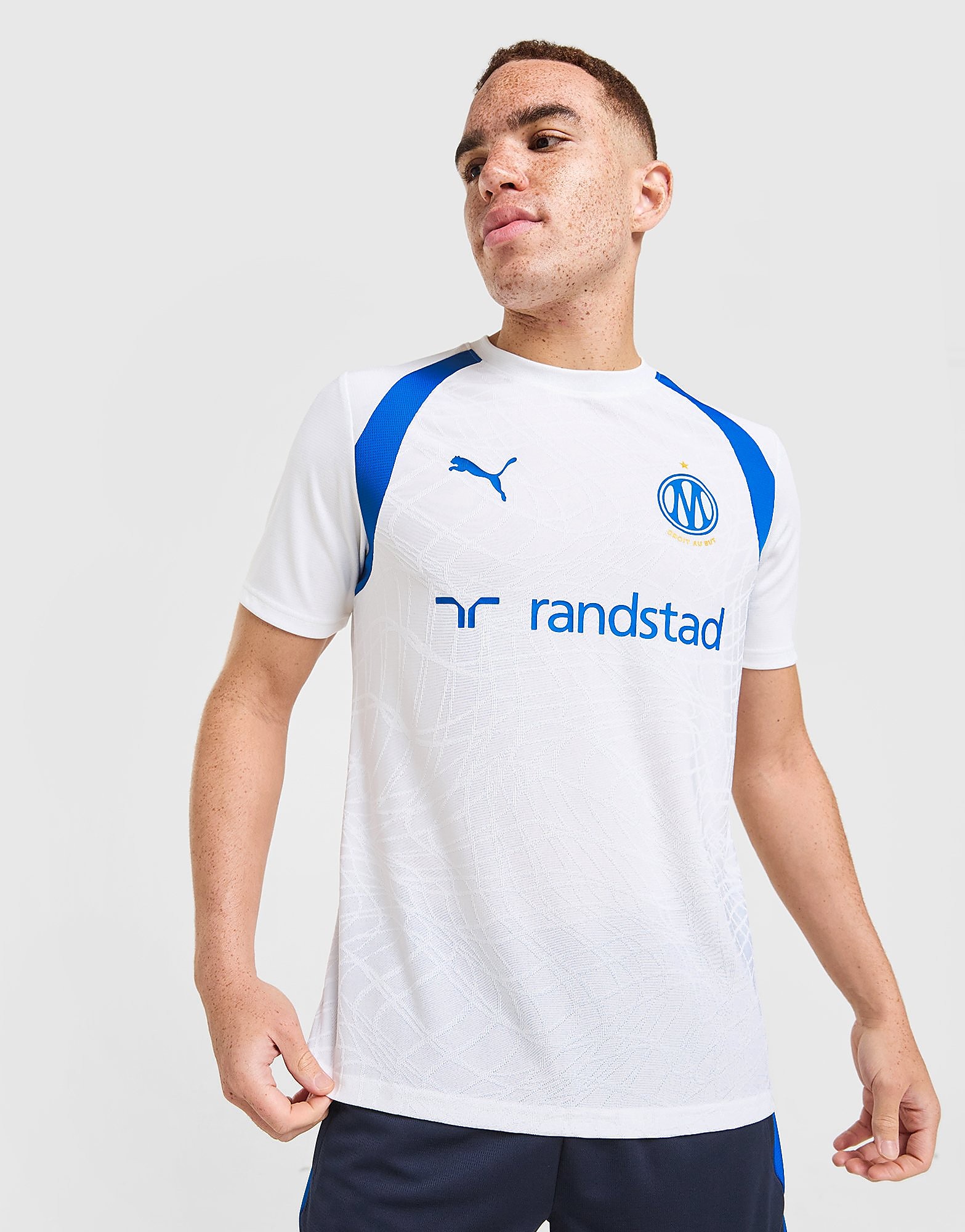 Mens Maglia Allenamento Olympique Marseille - Bianco, bianco bianco Uomo taglia XXL