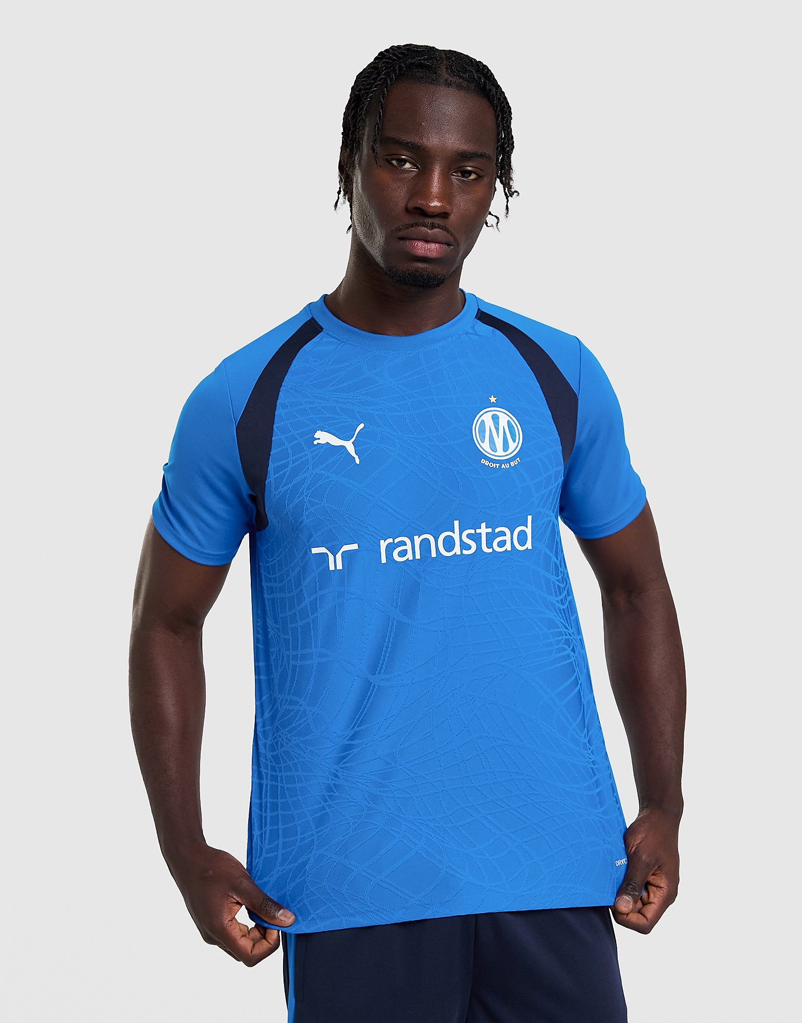 Mens Maglia Allenamento Olympique Marseille - Blu, blu blu Uomo taglia XL